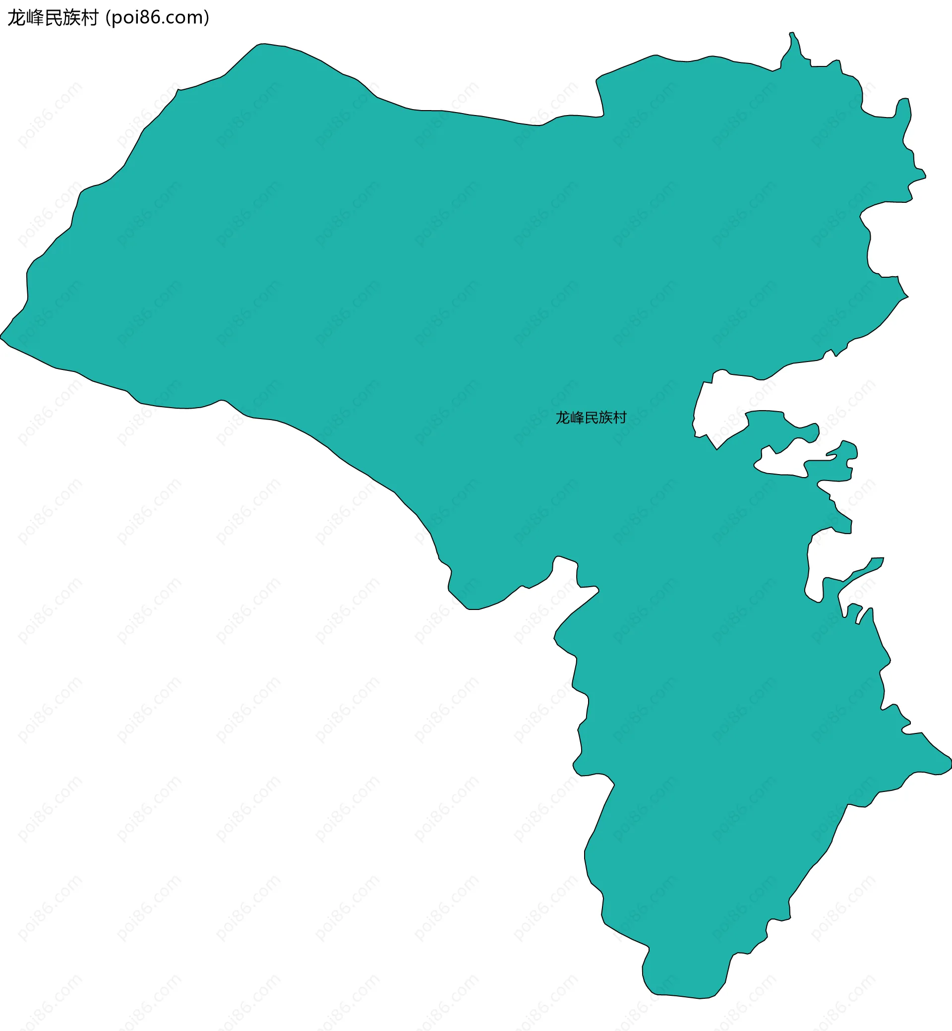 龙峰民族村边界地图