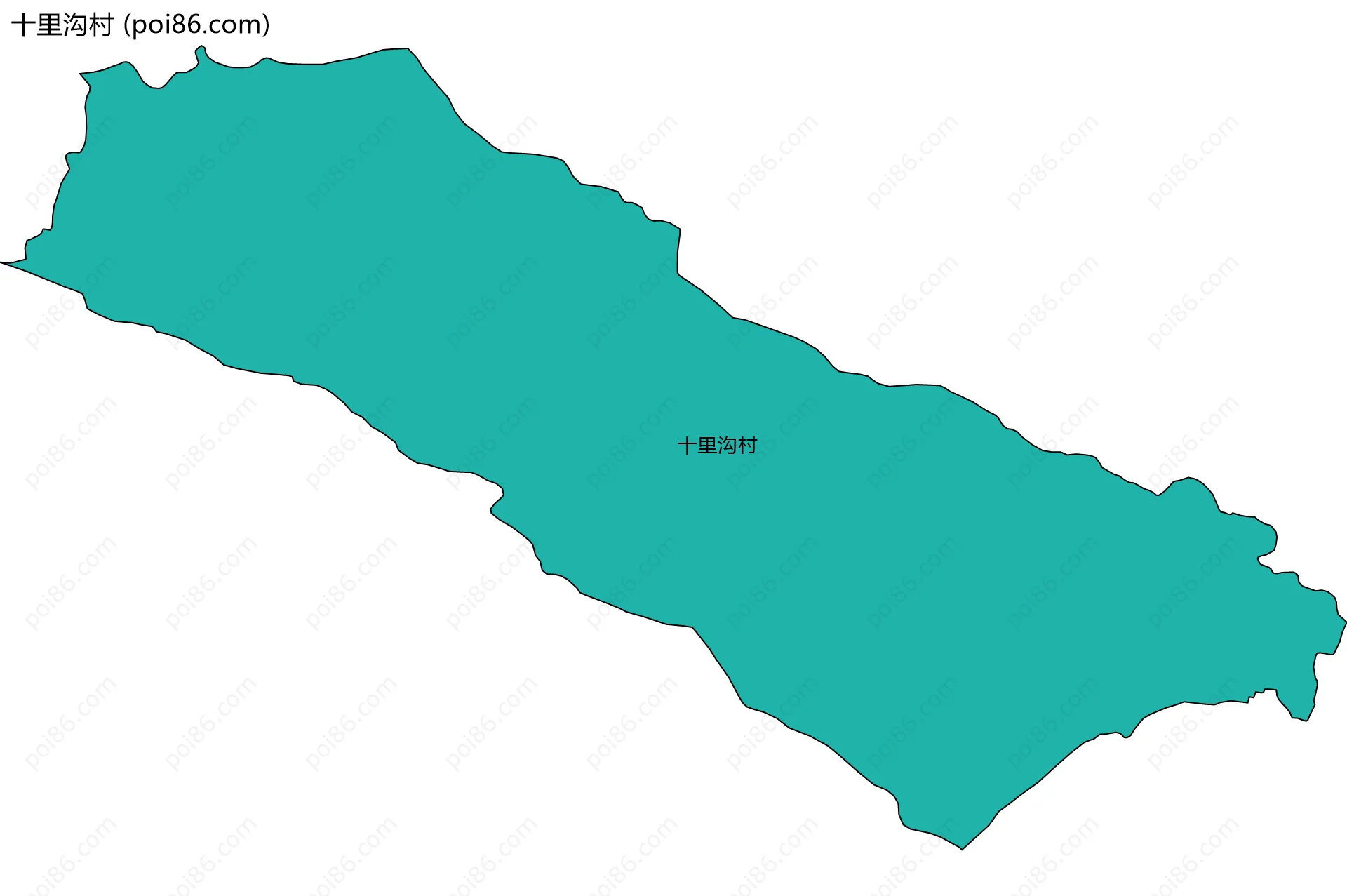 十里沟村边界地图