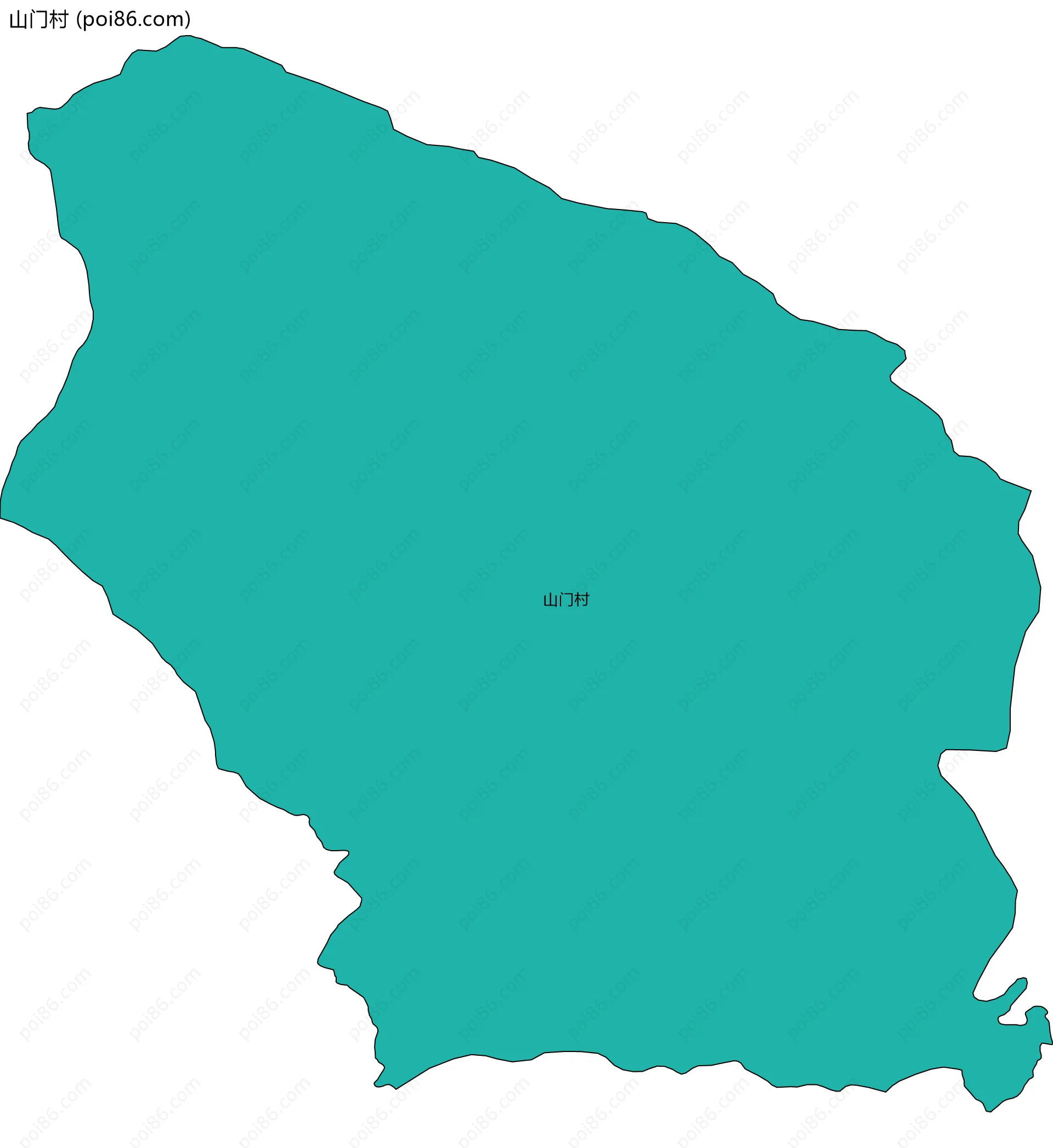 山门村边界地图