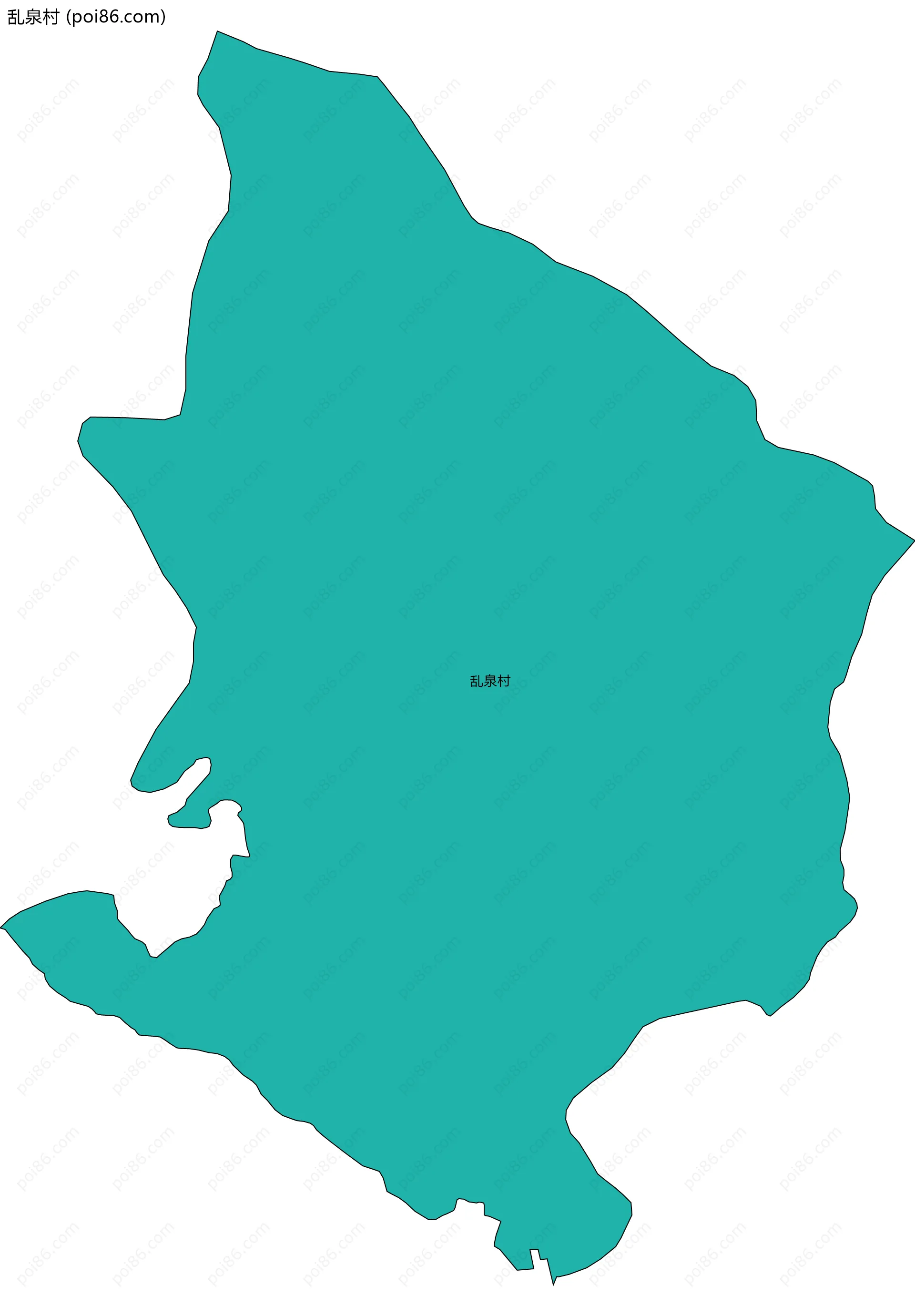 乱泉村边界地图