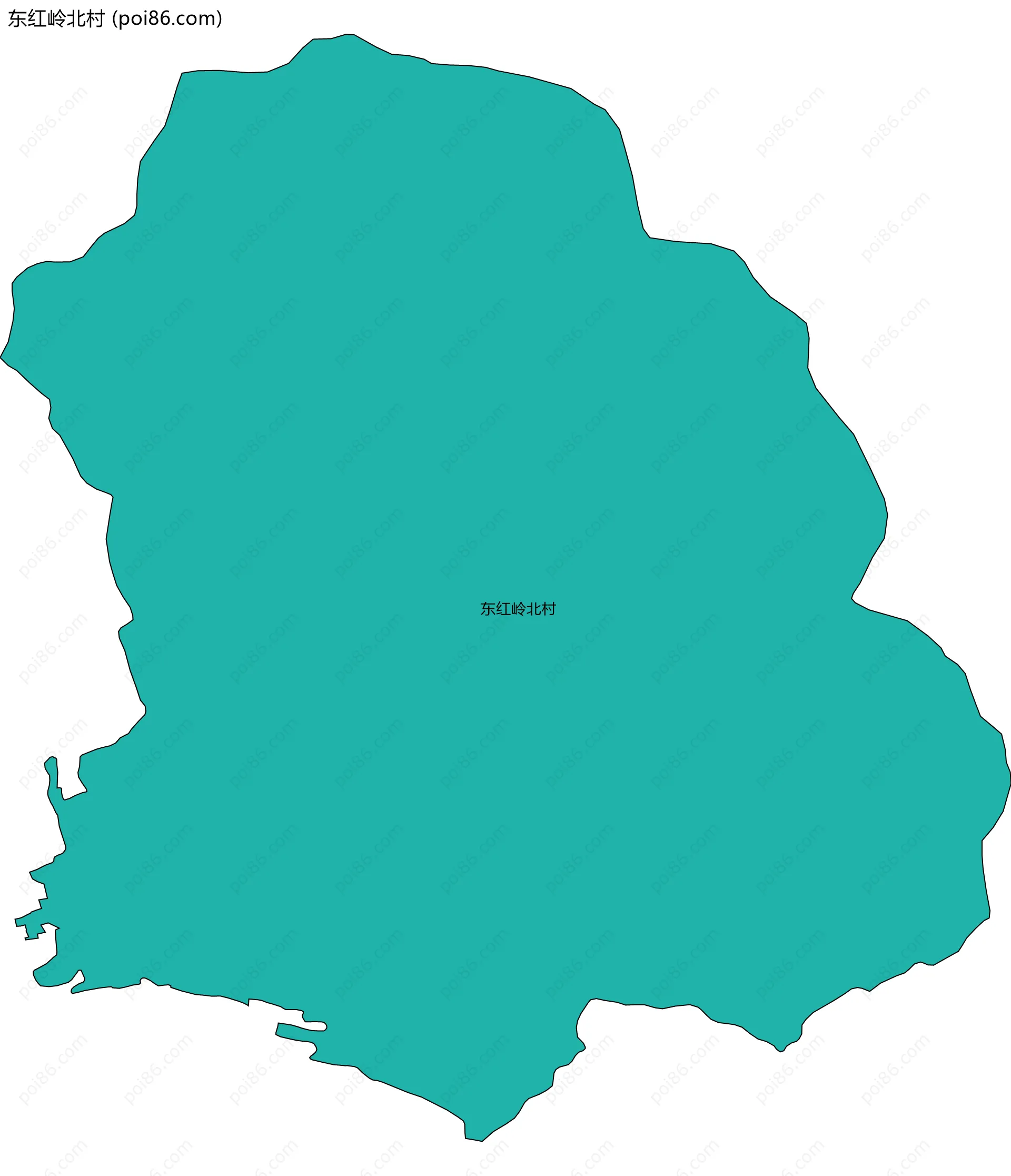 东红岭北村边界地图