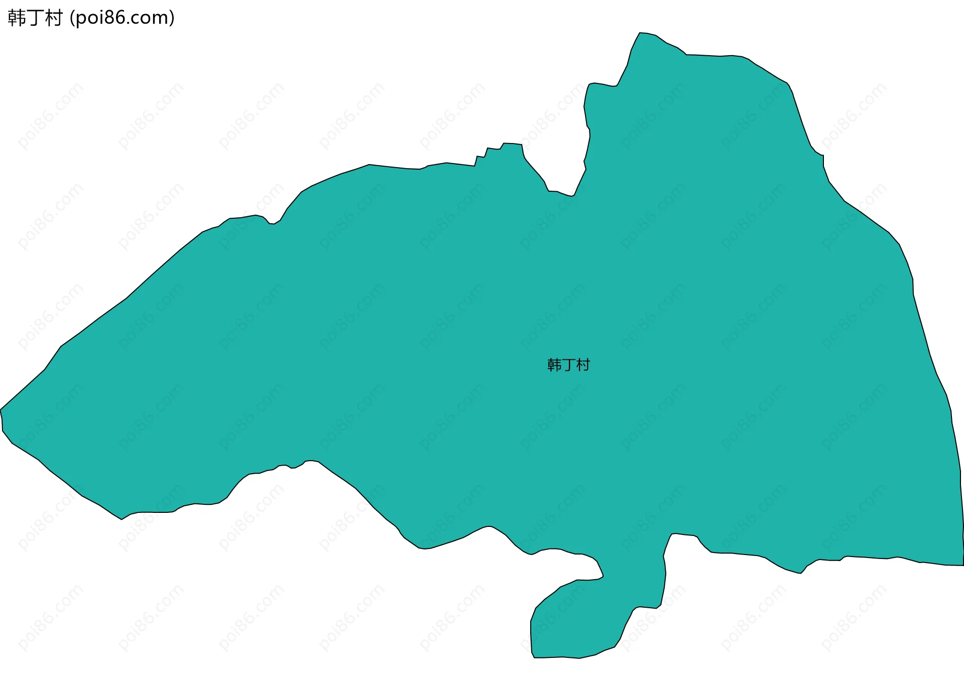 韩丁村边界地图