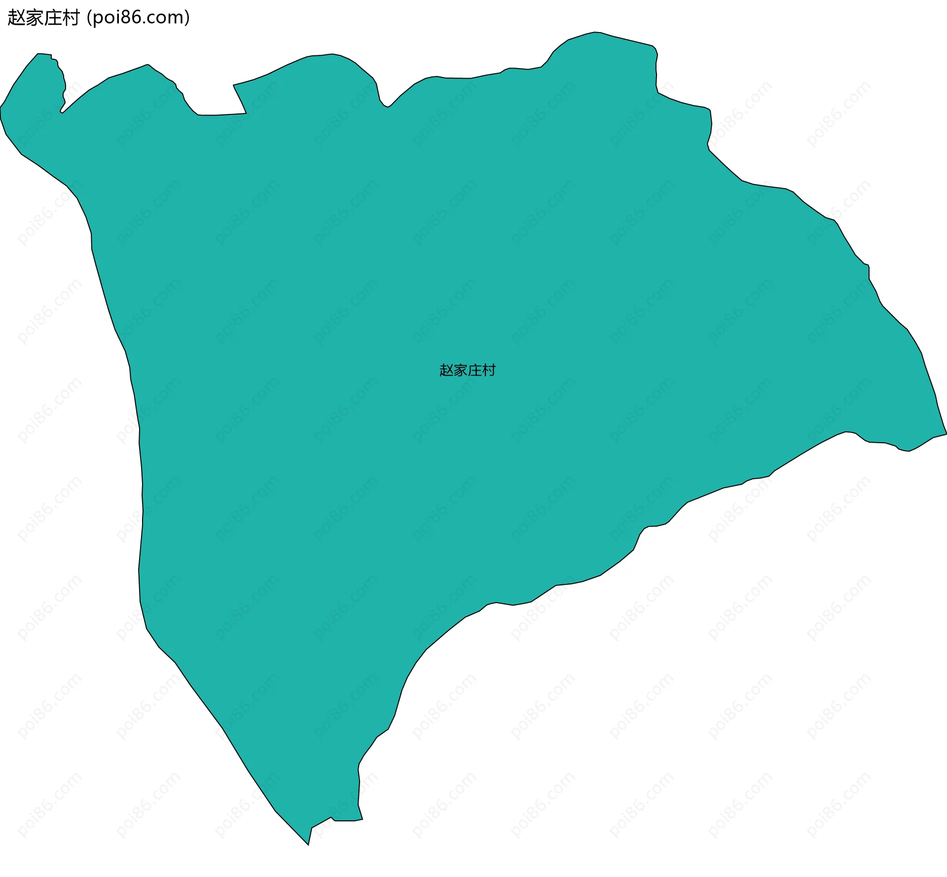 赵家庄村边界地图