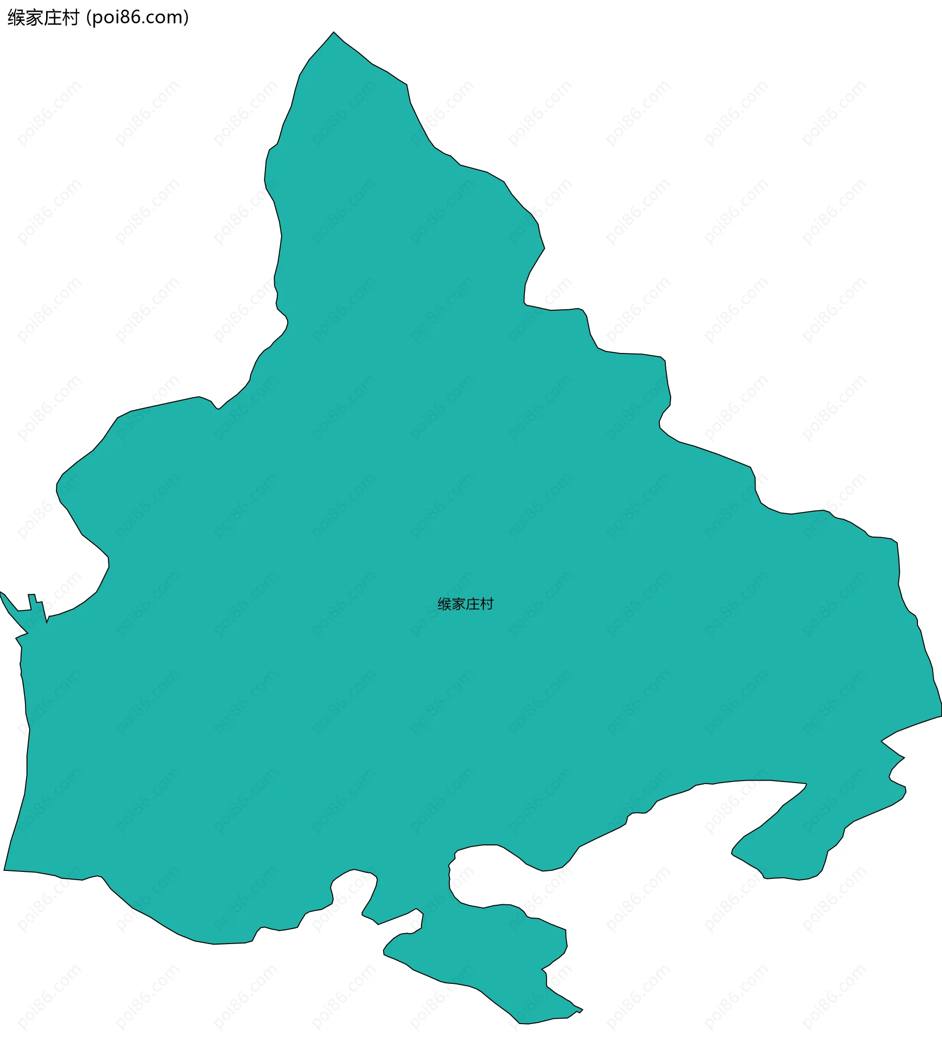 缑家庄村边界地图