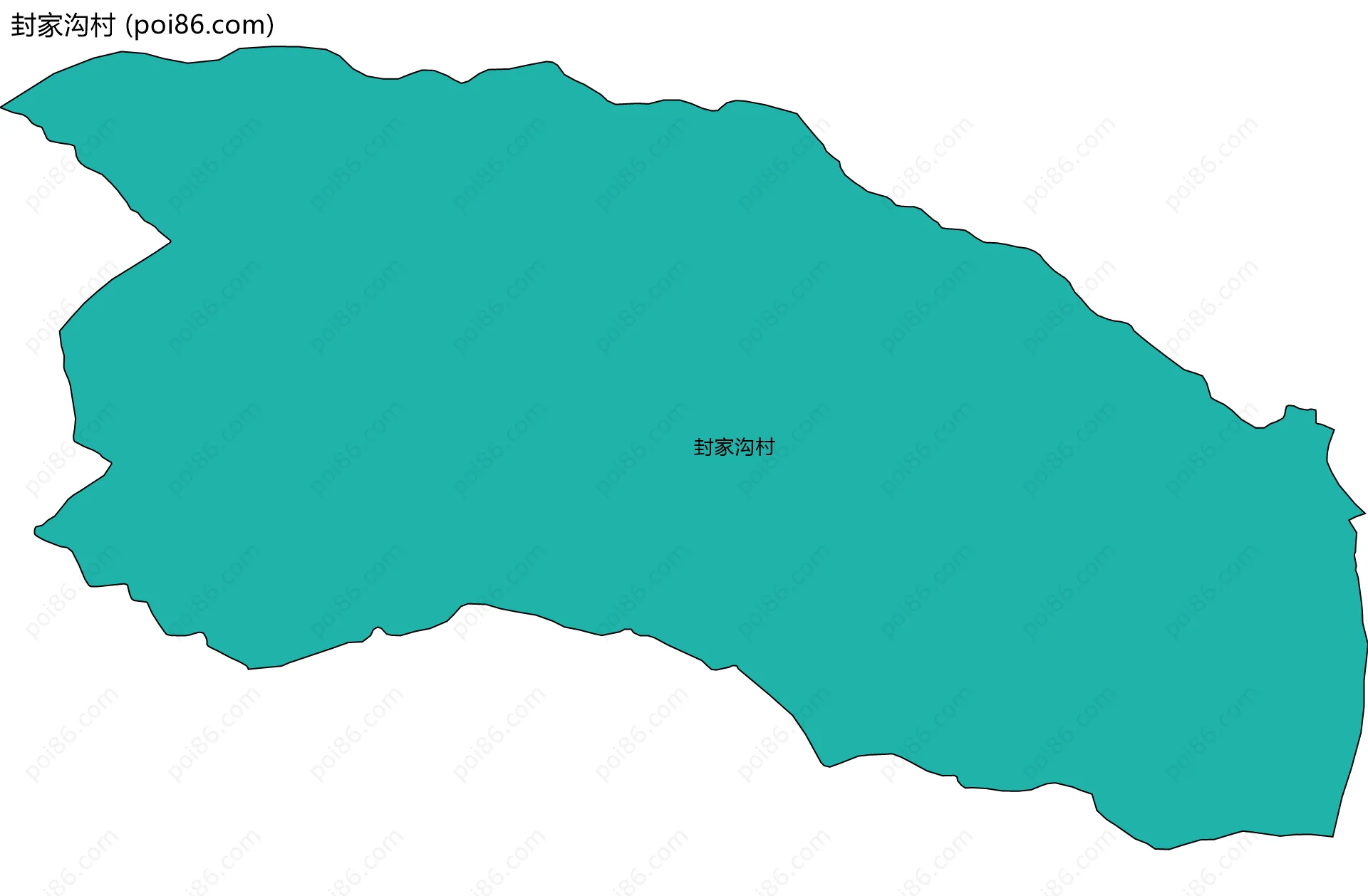 封家沟村边界地图