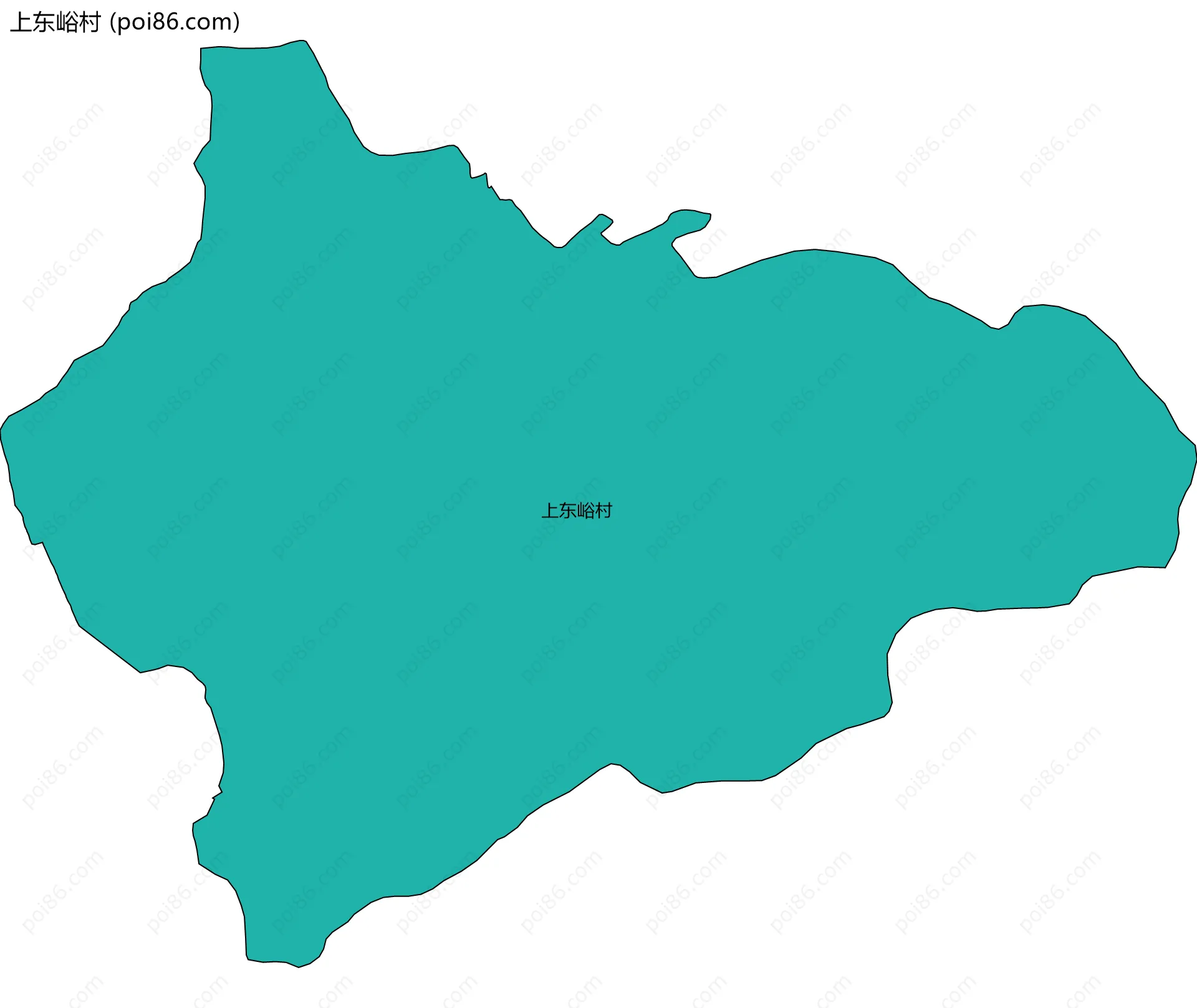 上东峪村边界地图