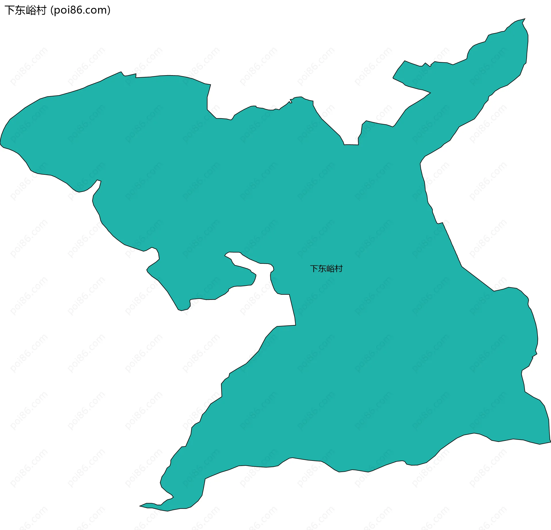 下东峪村边界地图