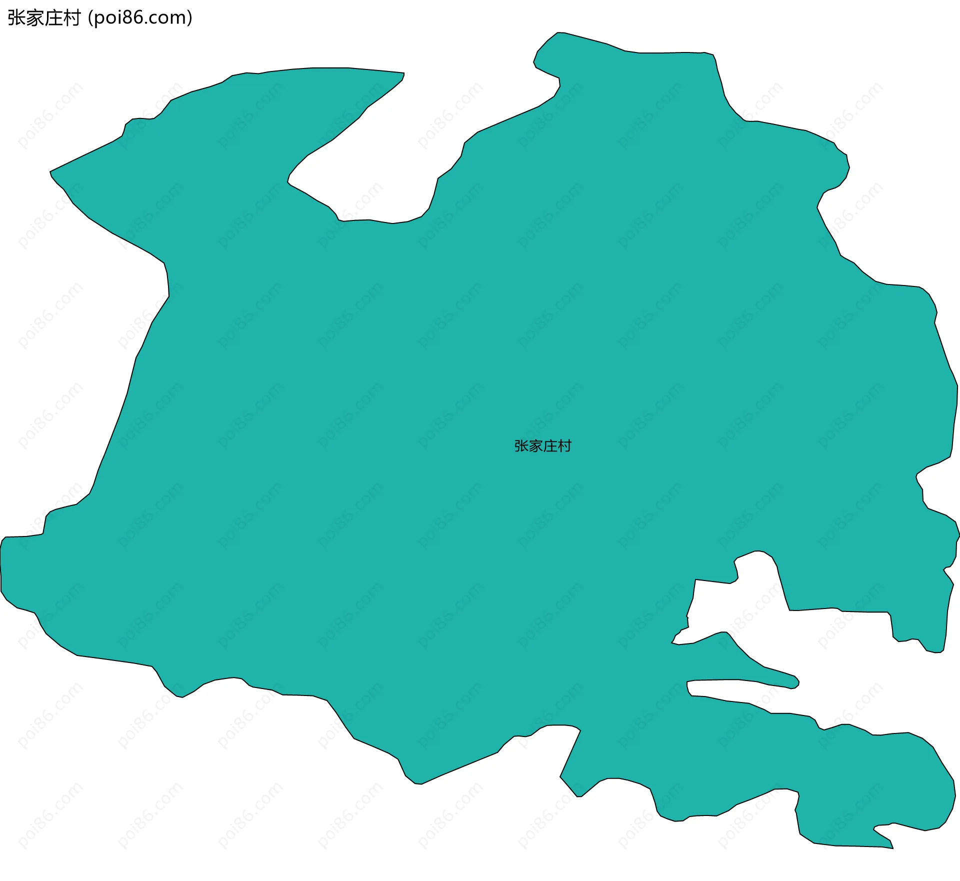 张家庄村边界地图