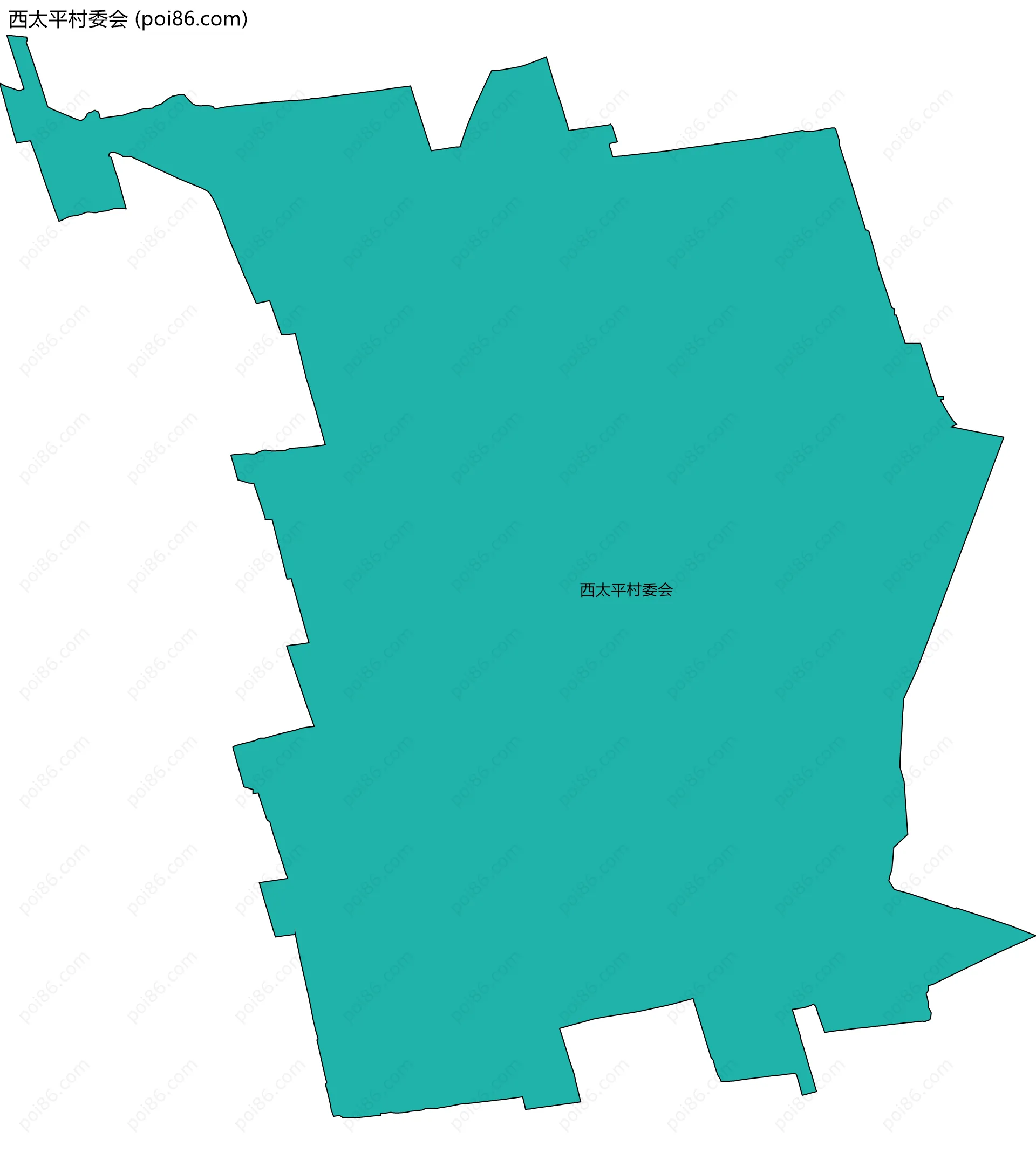 西太平村委会边界地图