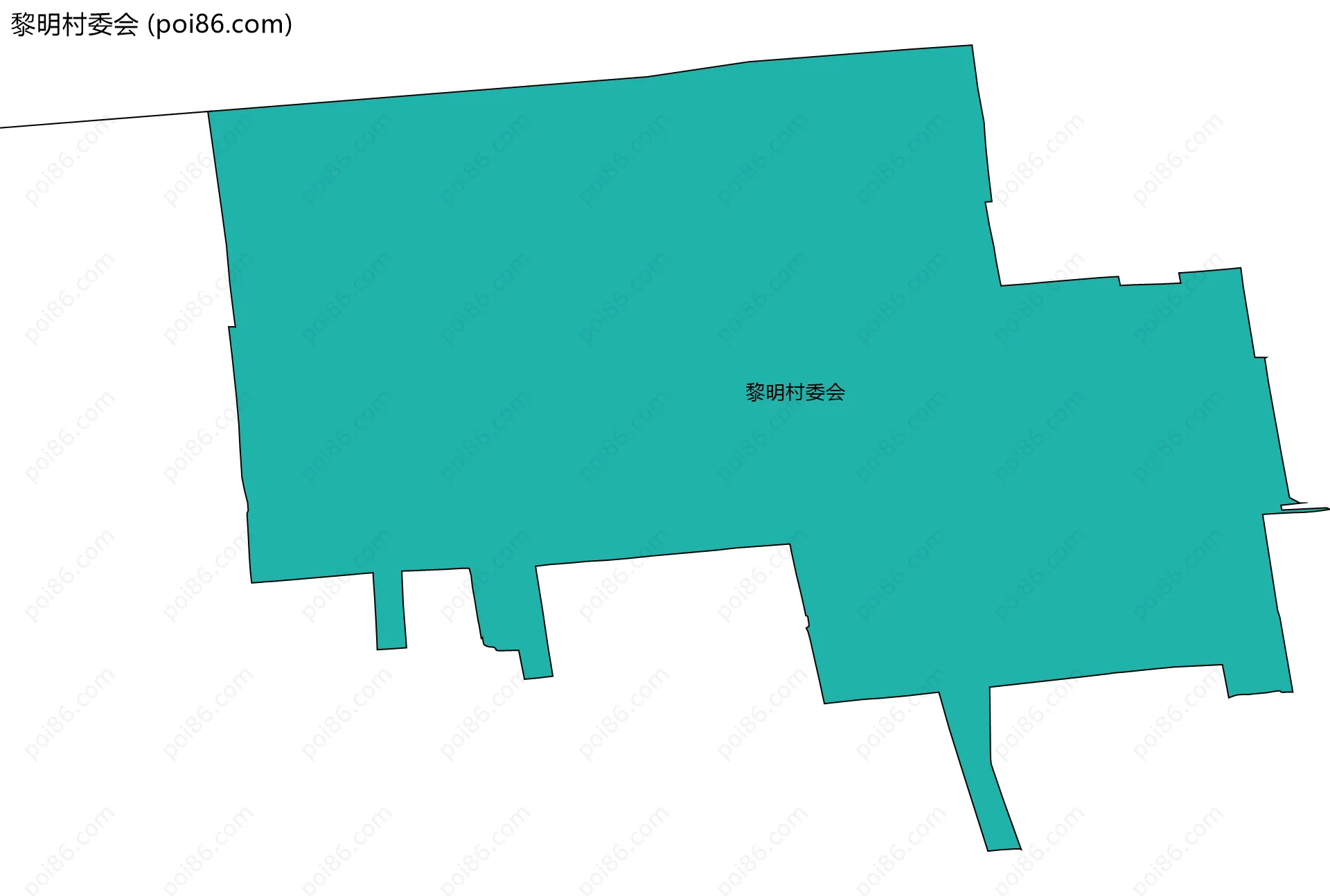 黎明村委会边界地图