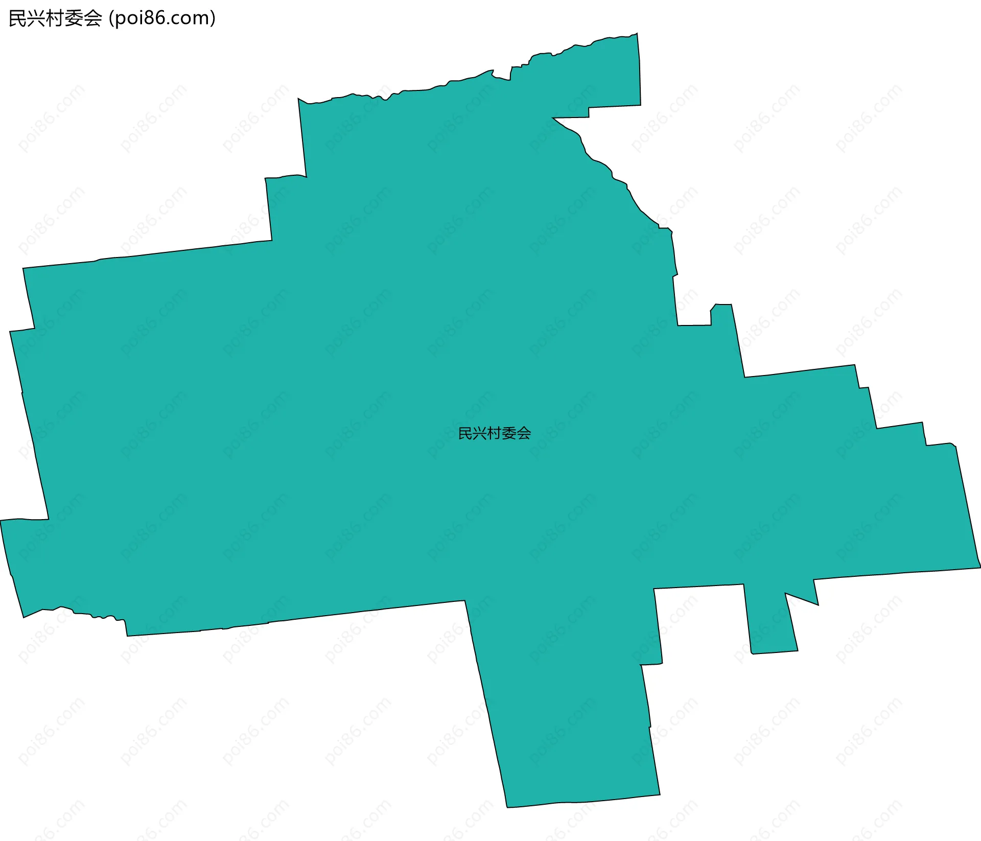 民兴村委会边界地图