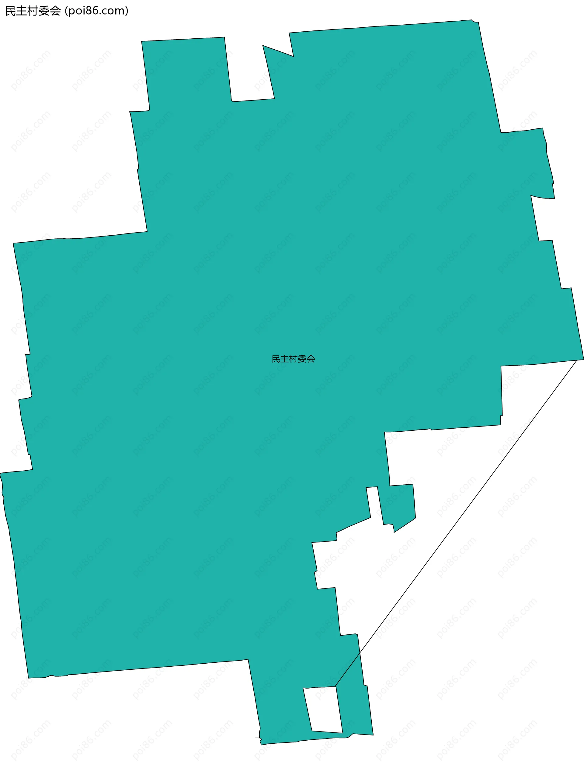 民主村委会边界地图