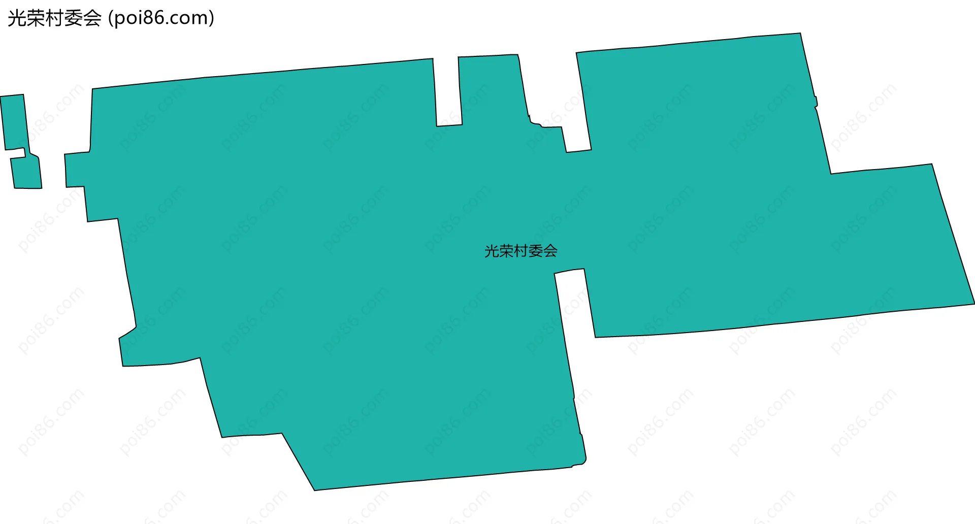 光荣村委会边界地图