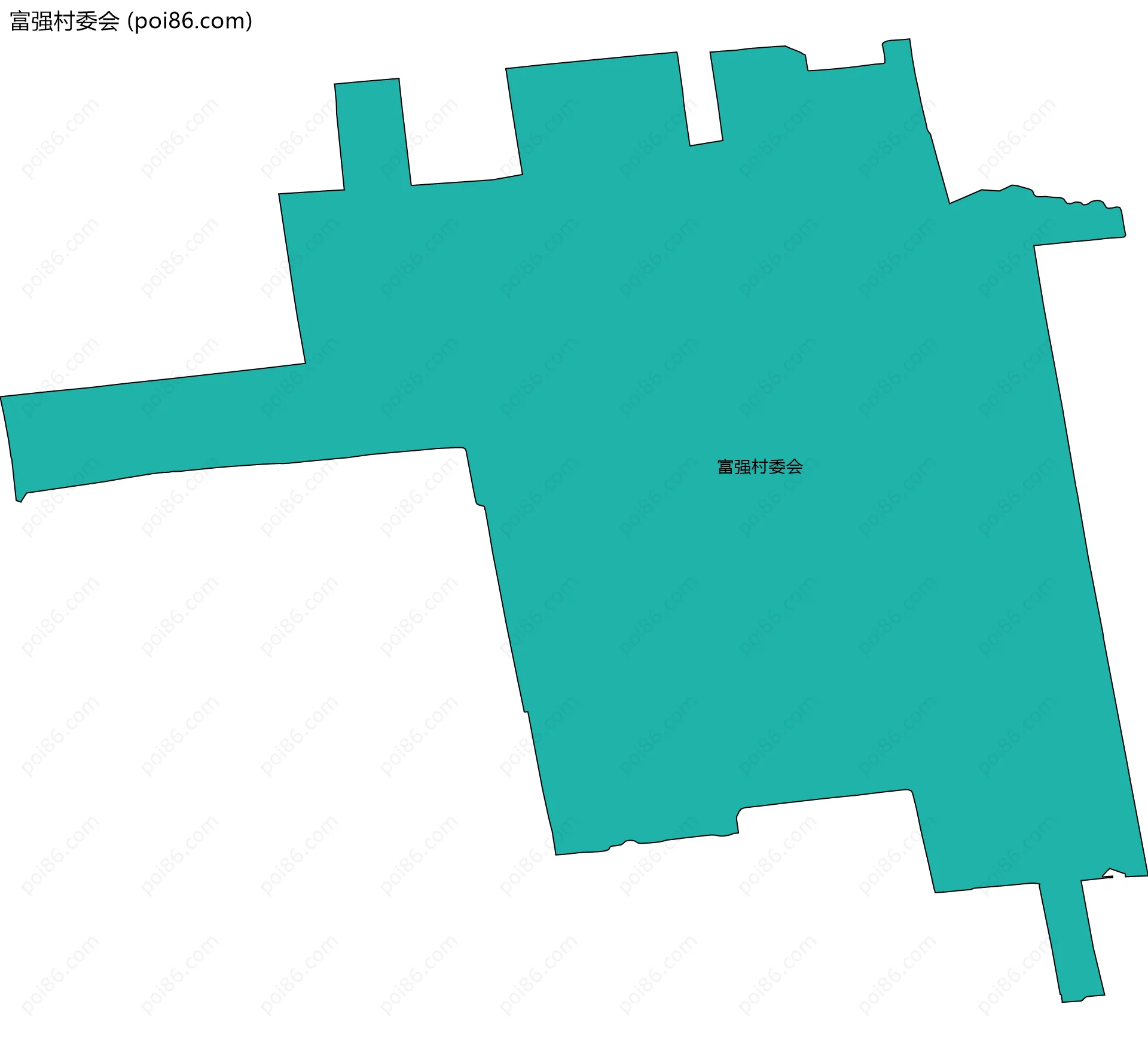 富强村委会边界地图