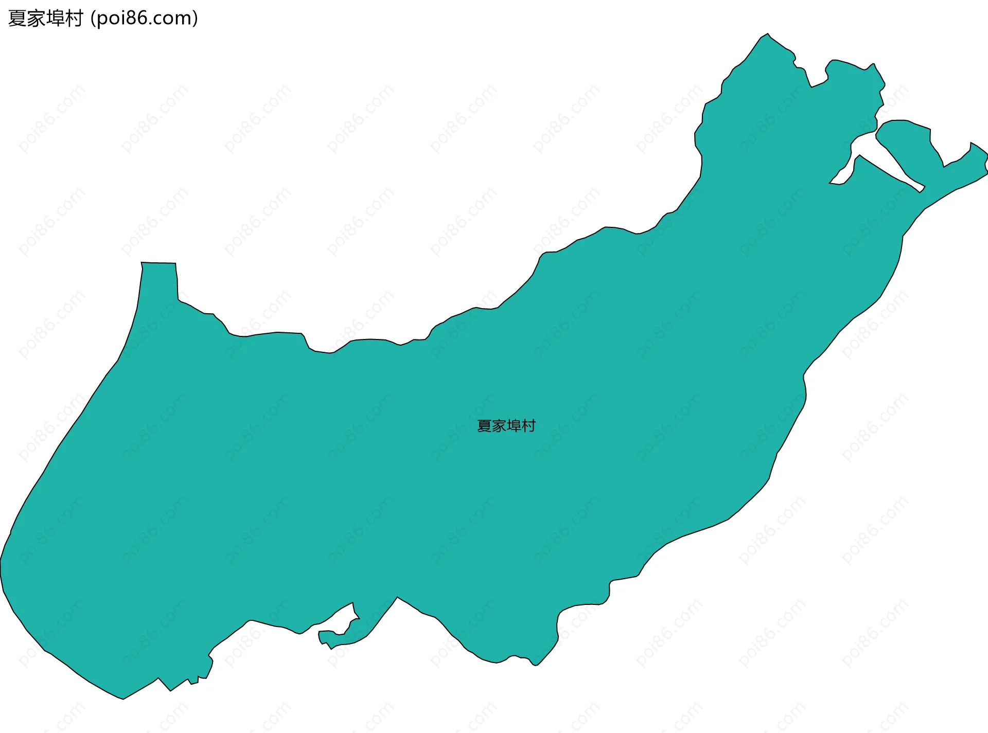 夏家埠村边界地图