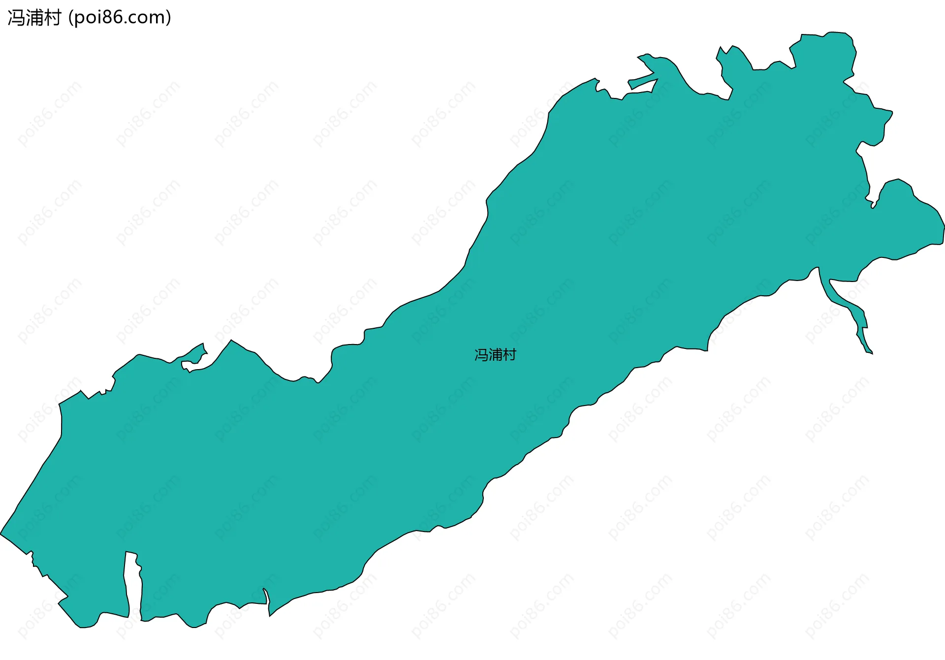 冯浦村边界地图