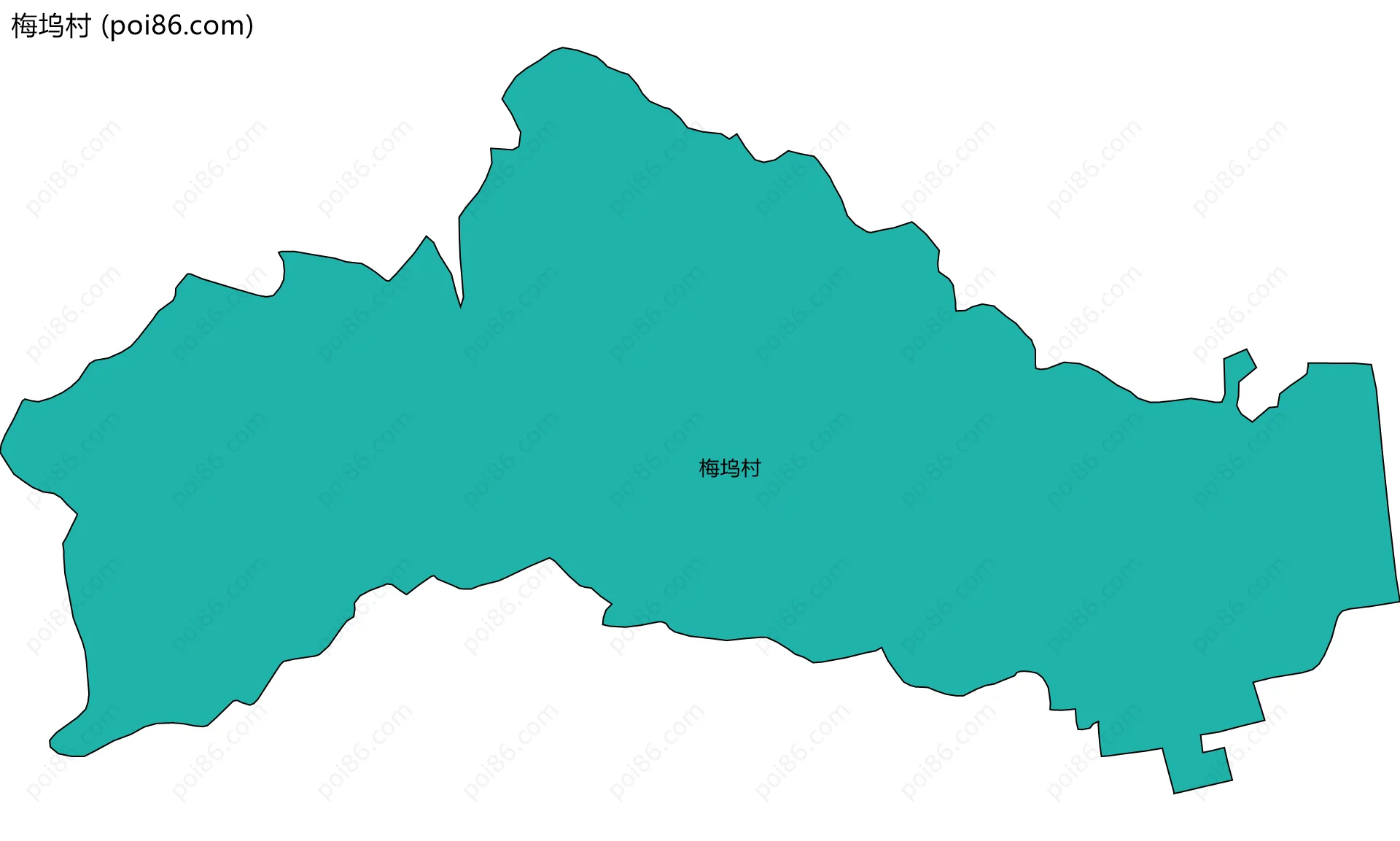 梅坞村边界地图