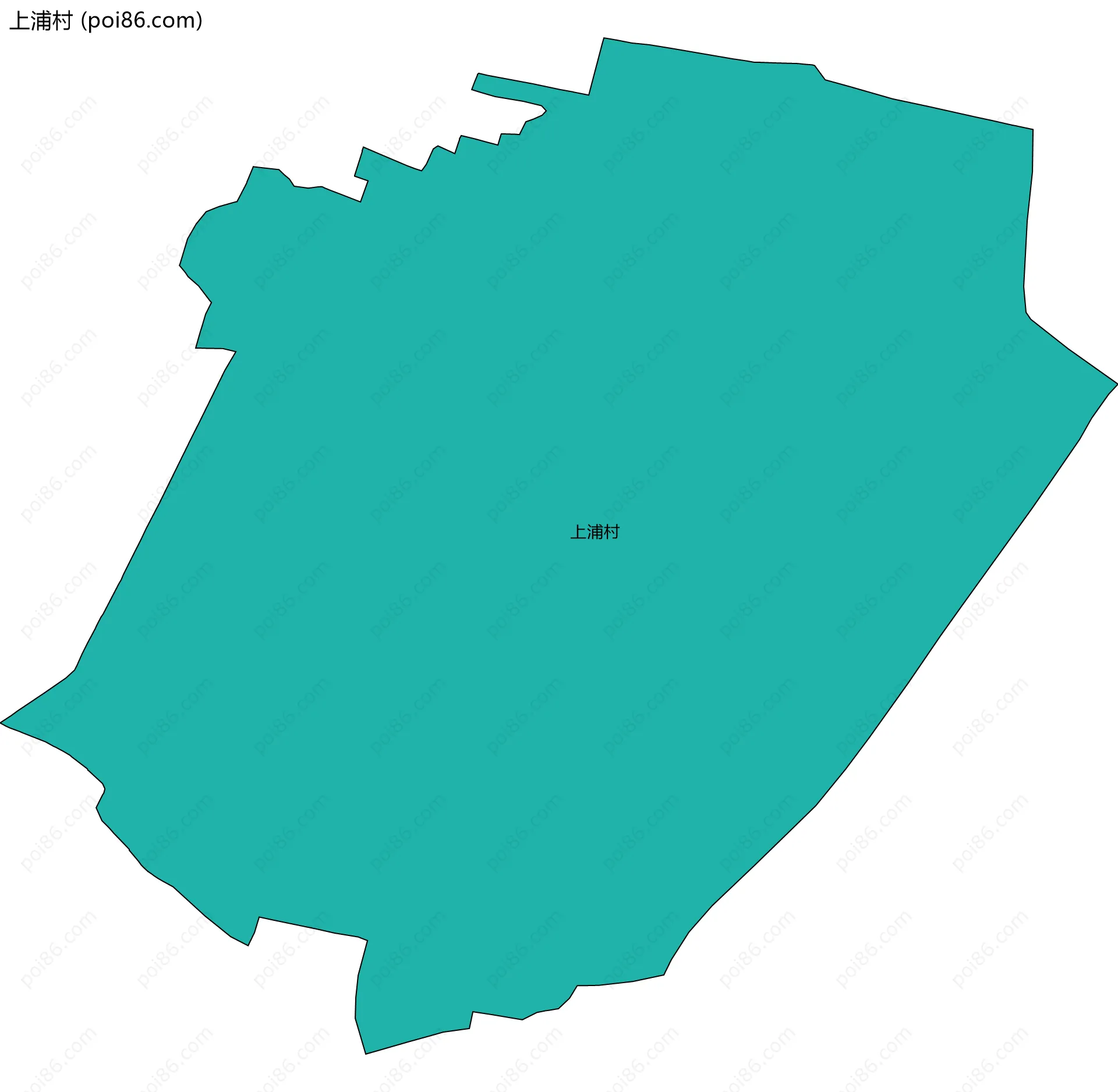上浦村边界地图