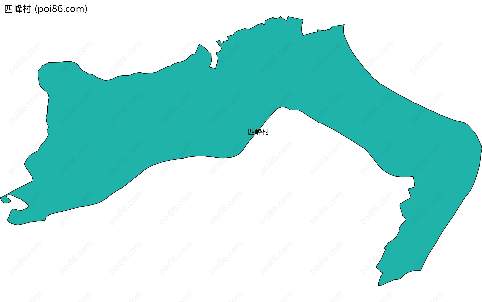 四峰村边界地图