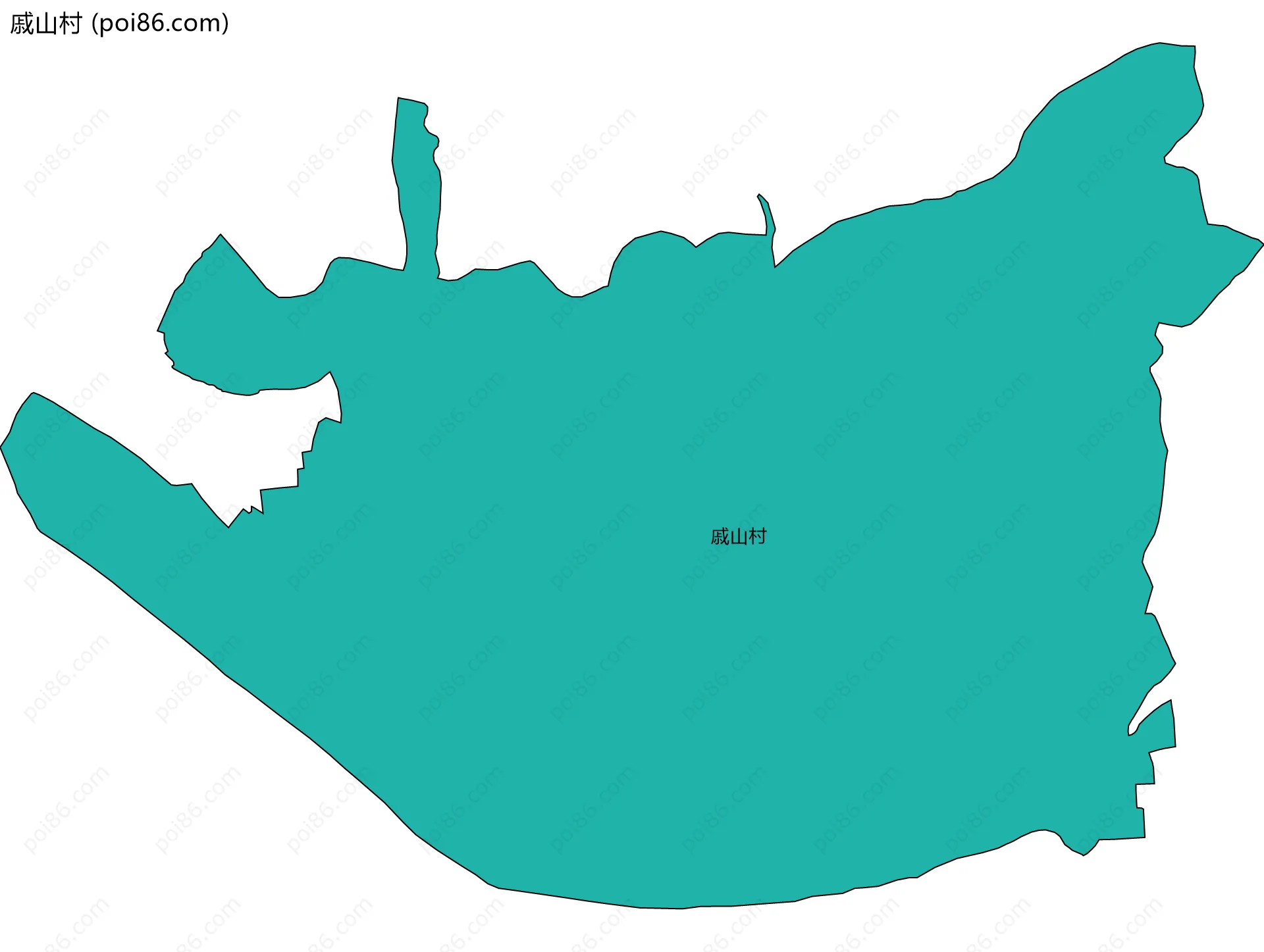 戚山村边界地图