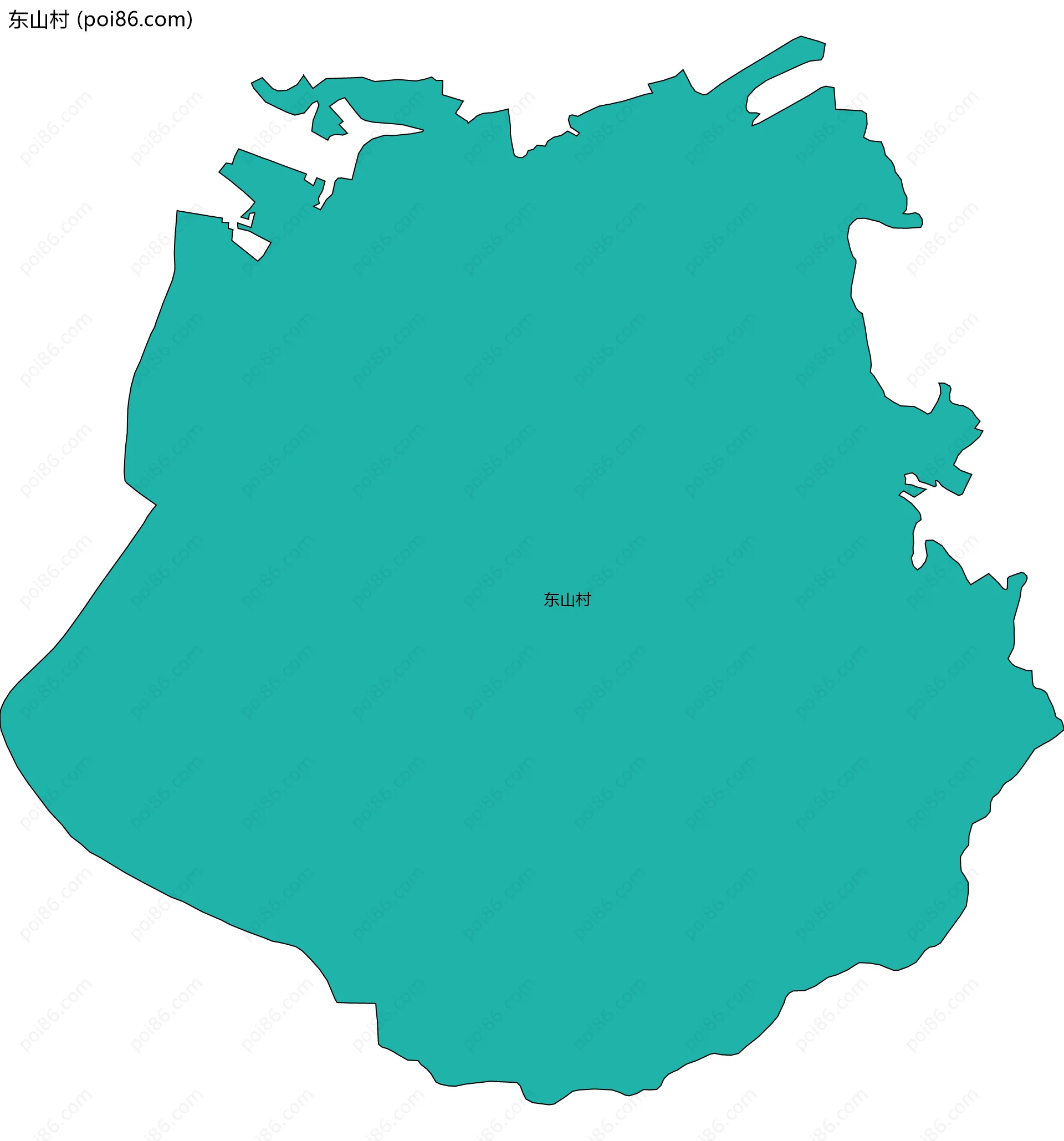 东山村边界地图