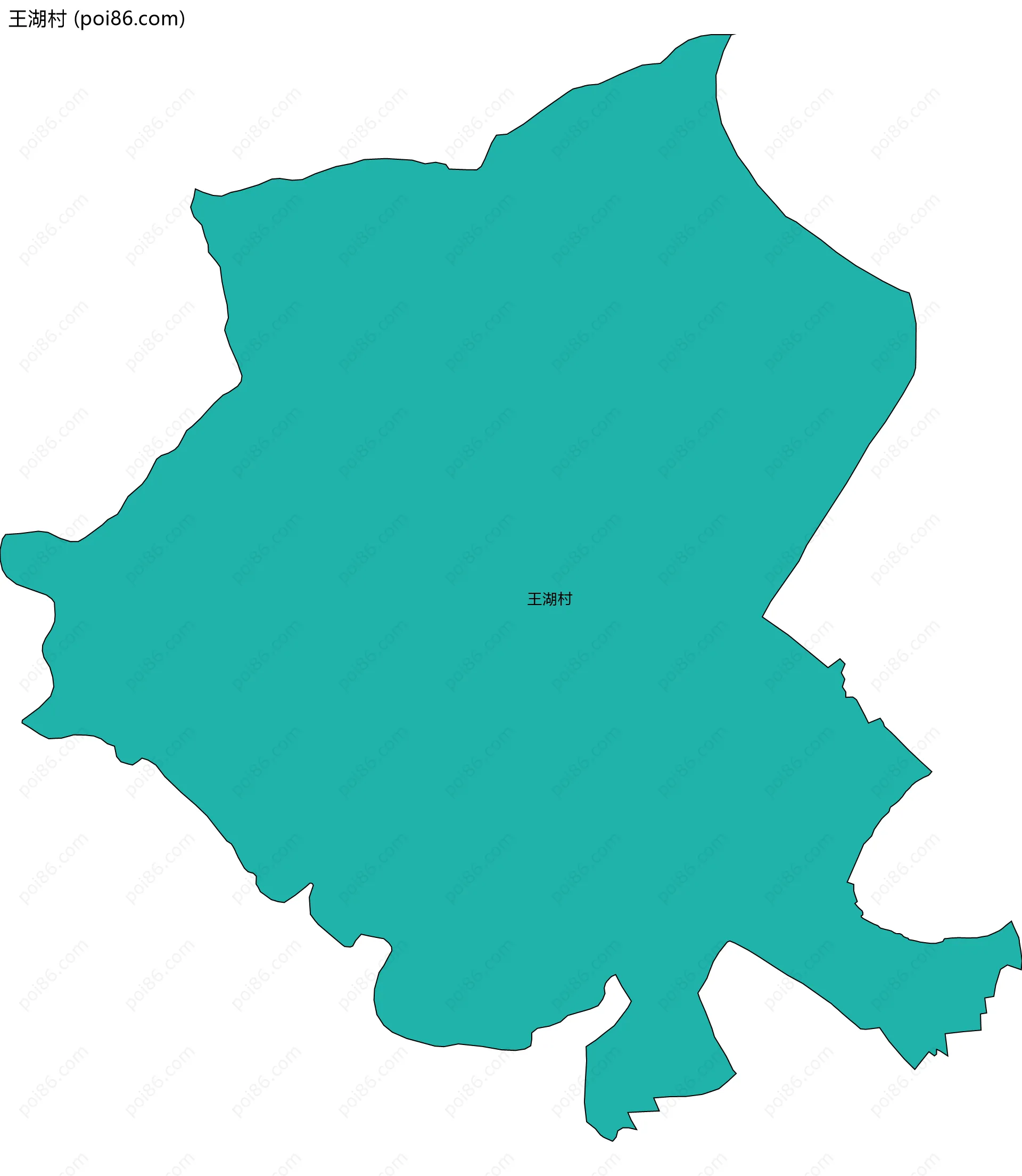 王湖村边界地图