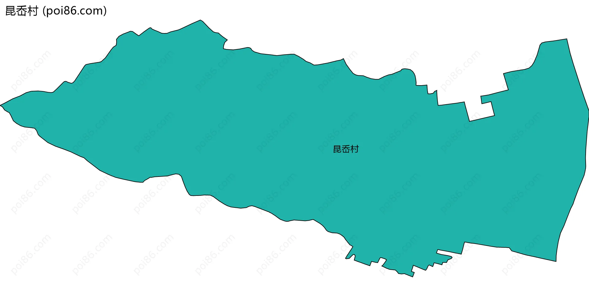 昆岙村边界地图