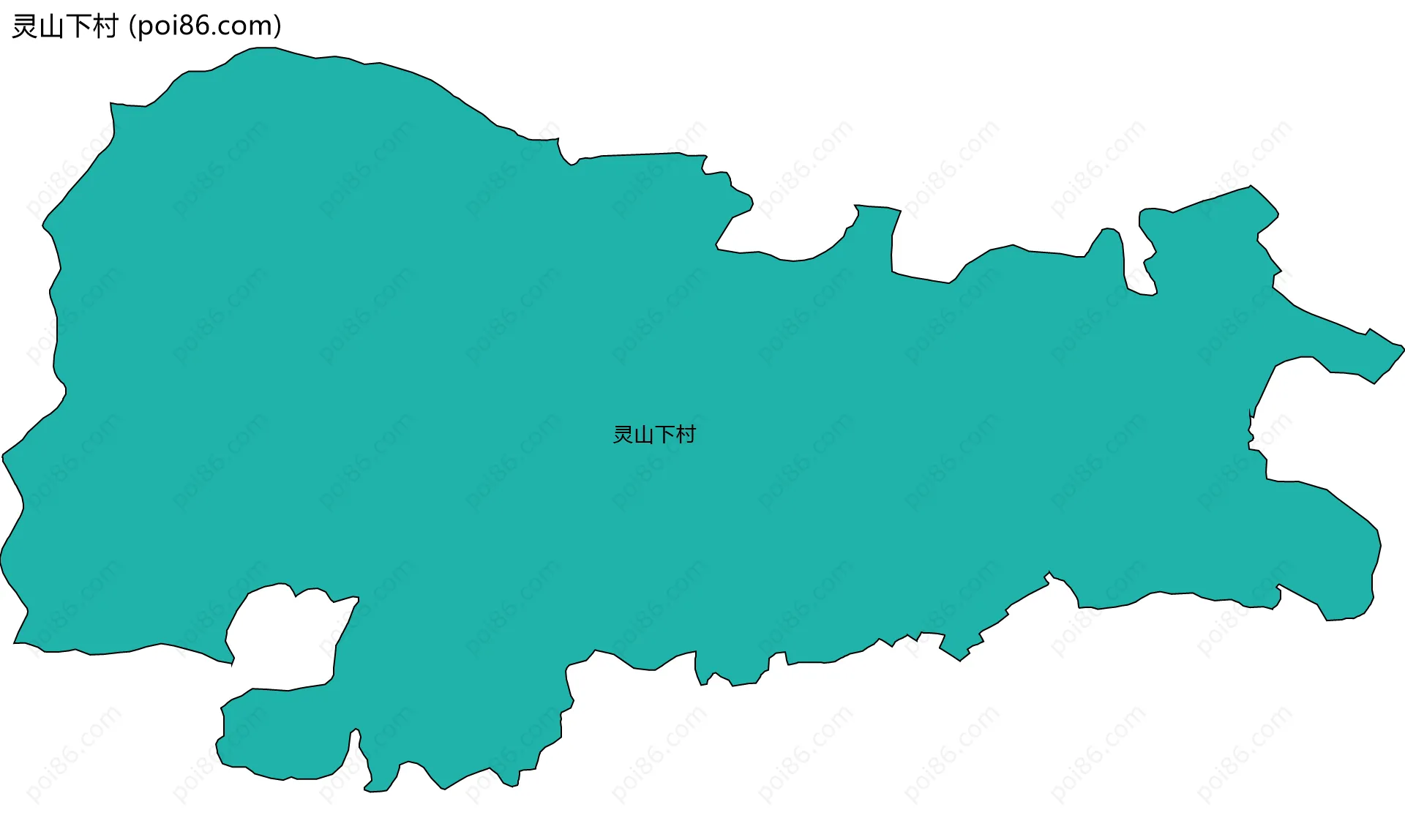 灵山下村边界地图