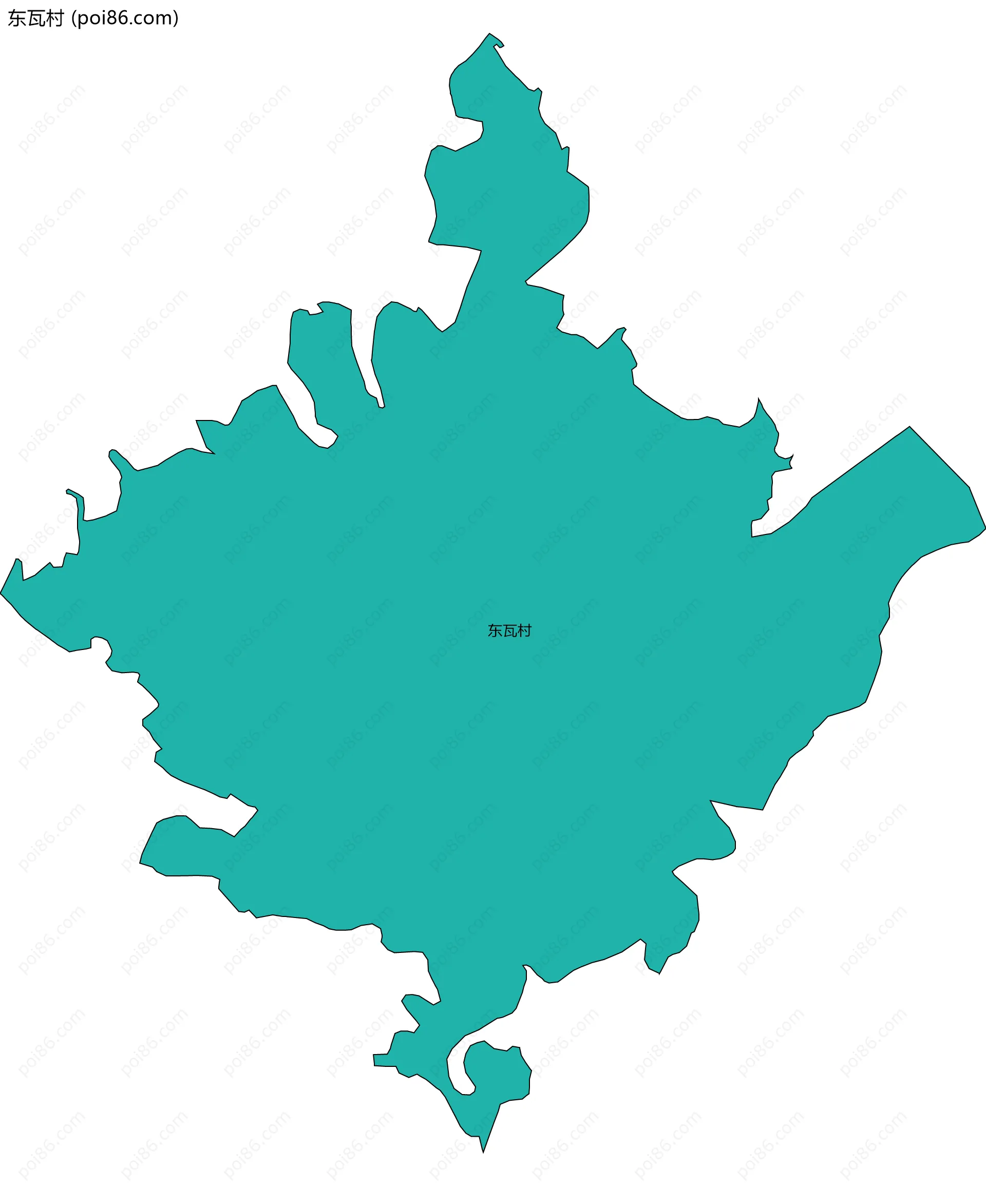 东瓦村边界地图