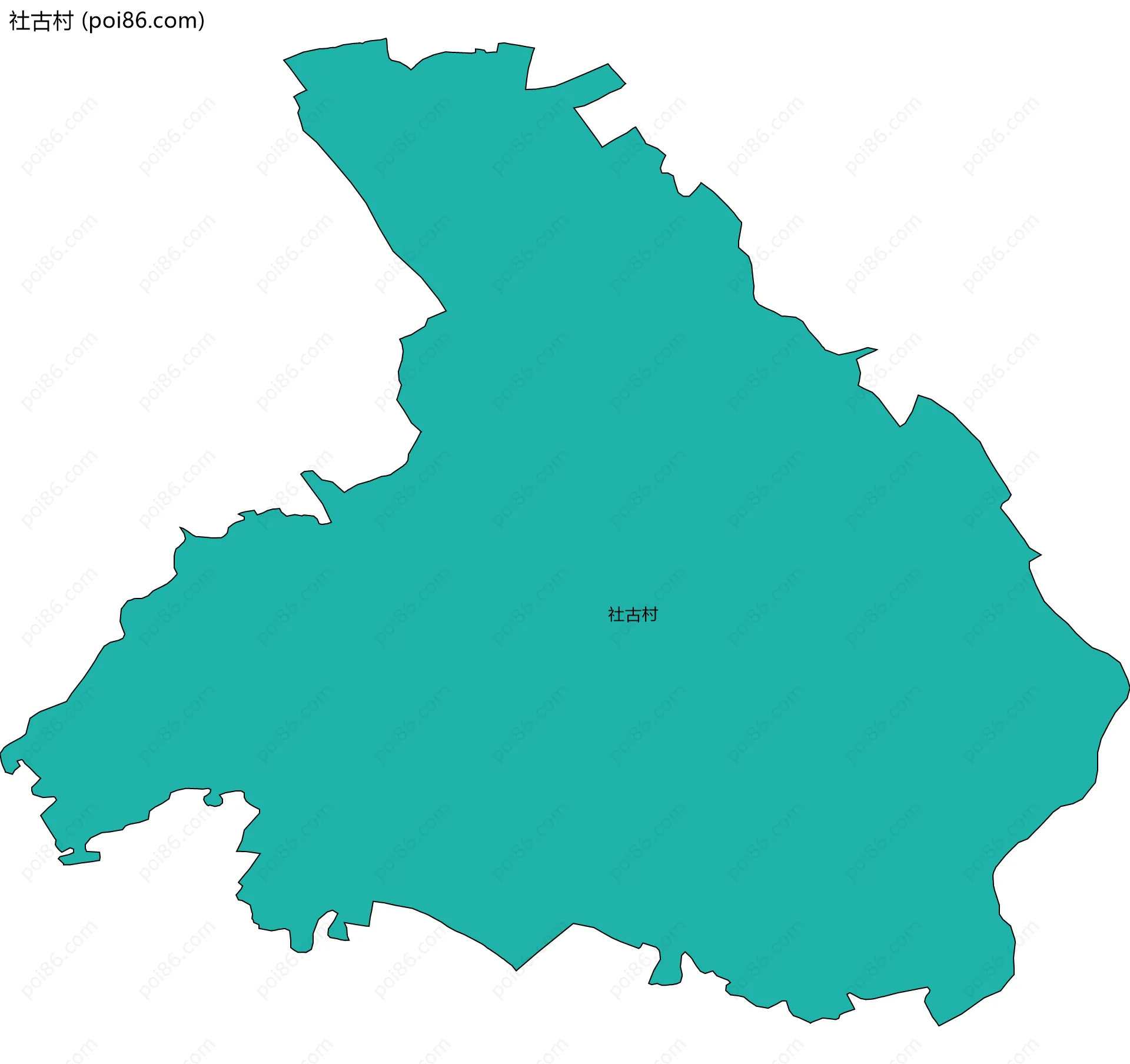 社古村边界地图