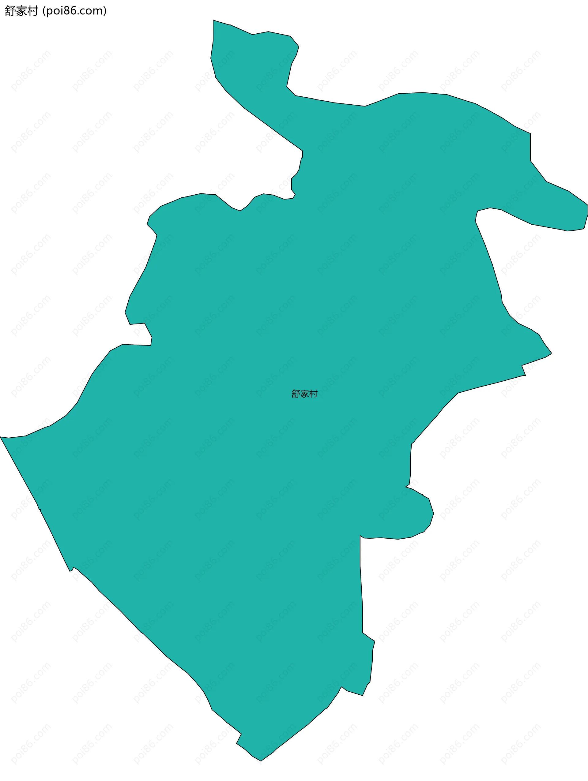 舒家村边界地图
