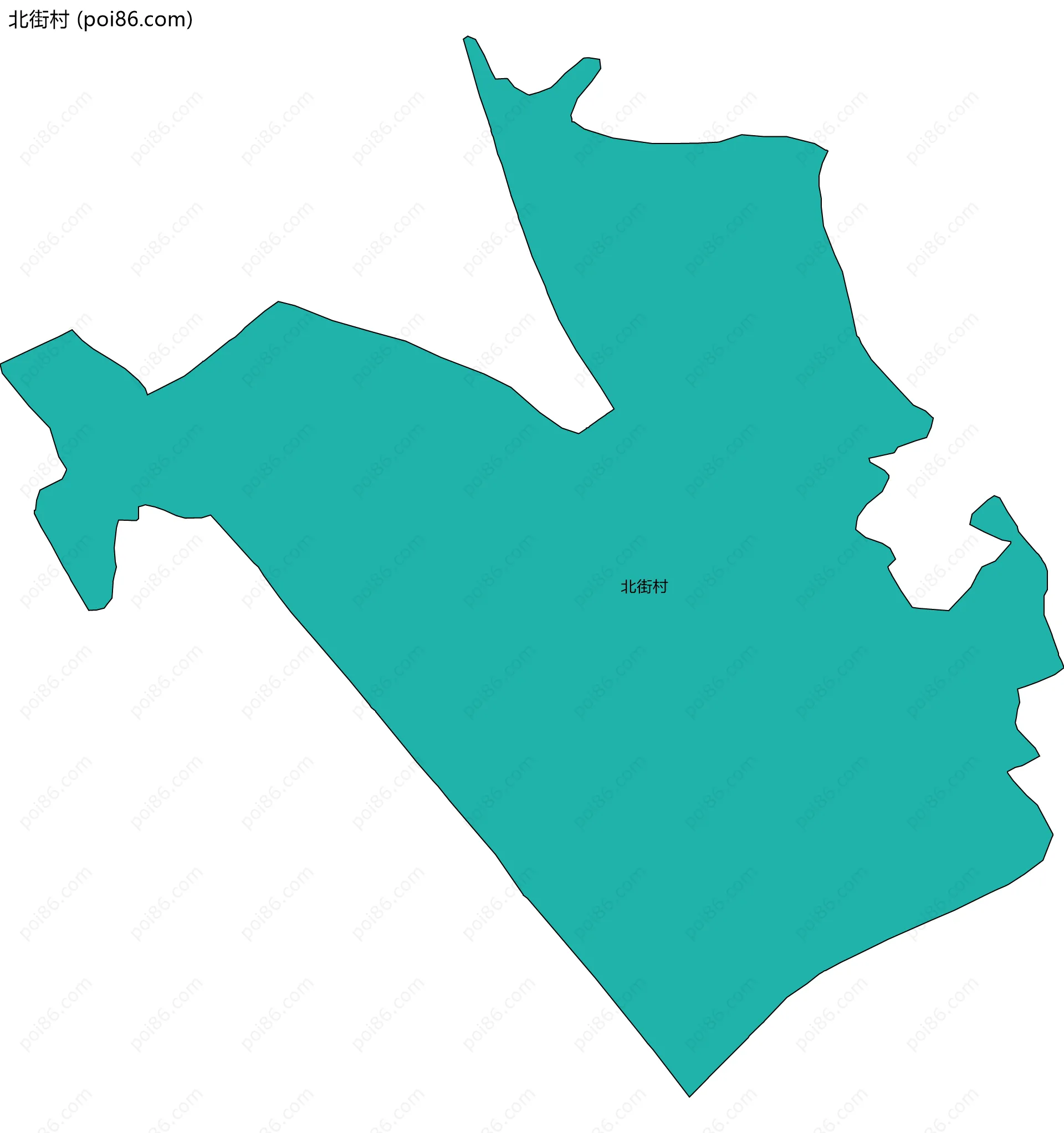 北街村边界地图