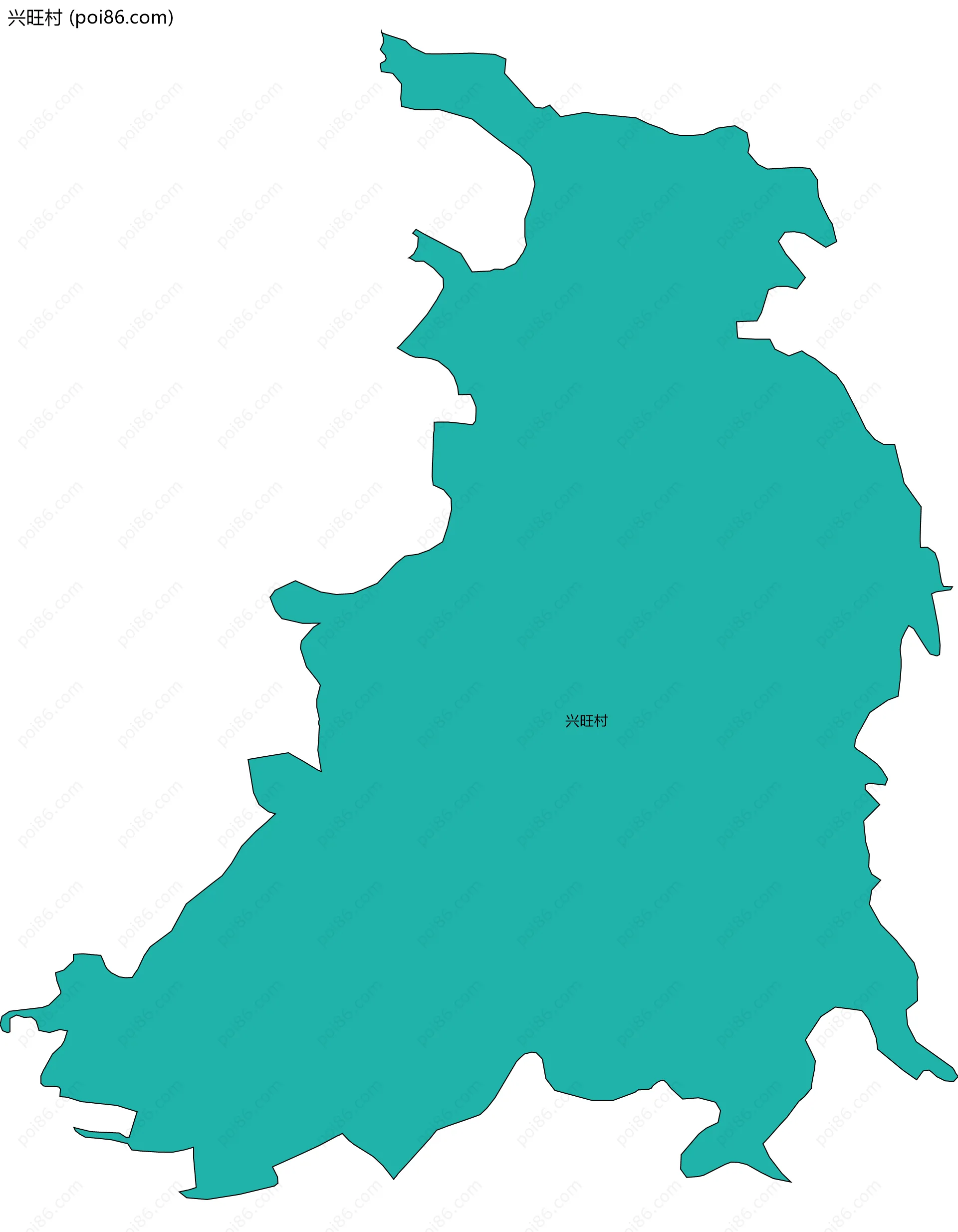 兴旺村边界地图