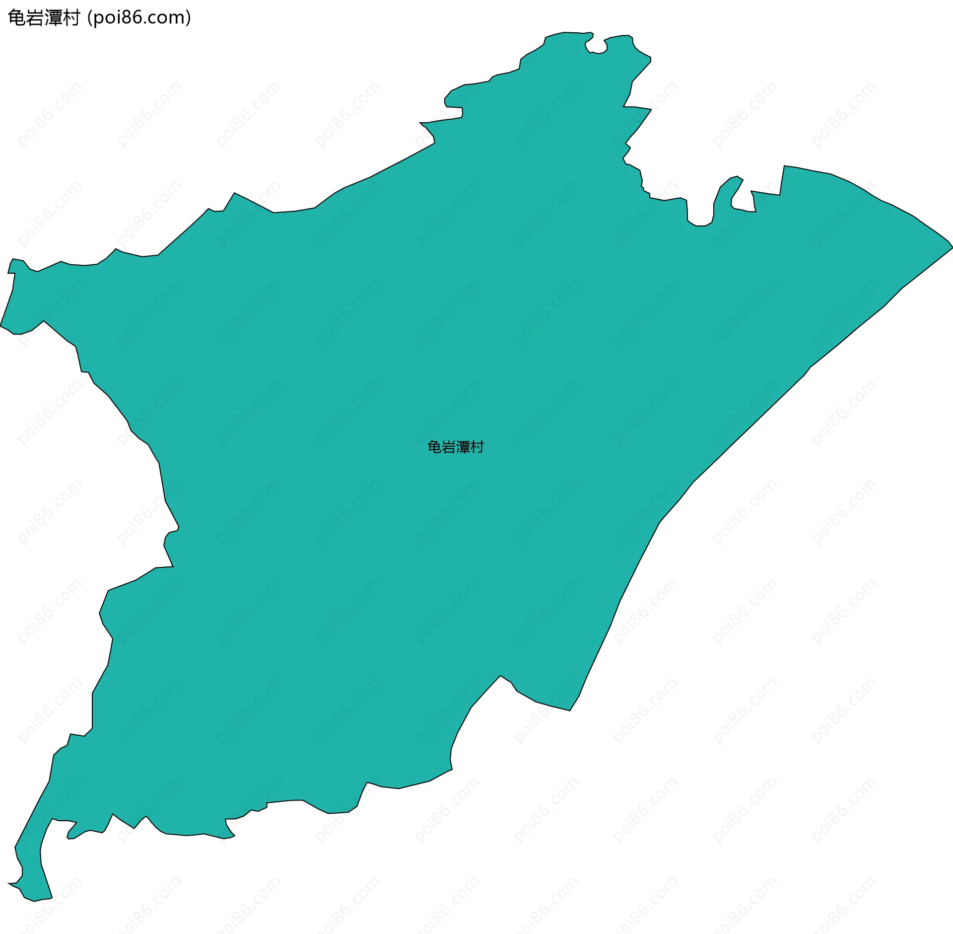 龟岩潭村边界地图