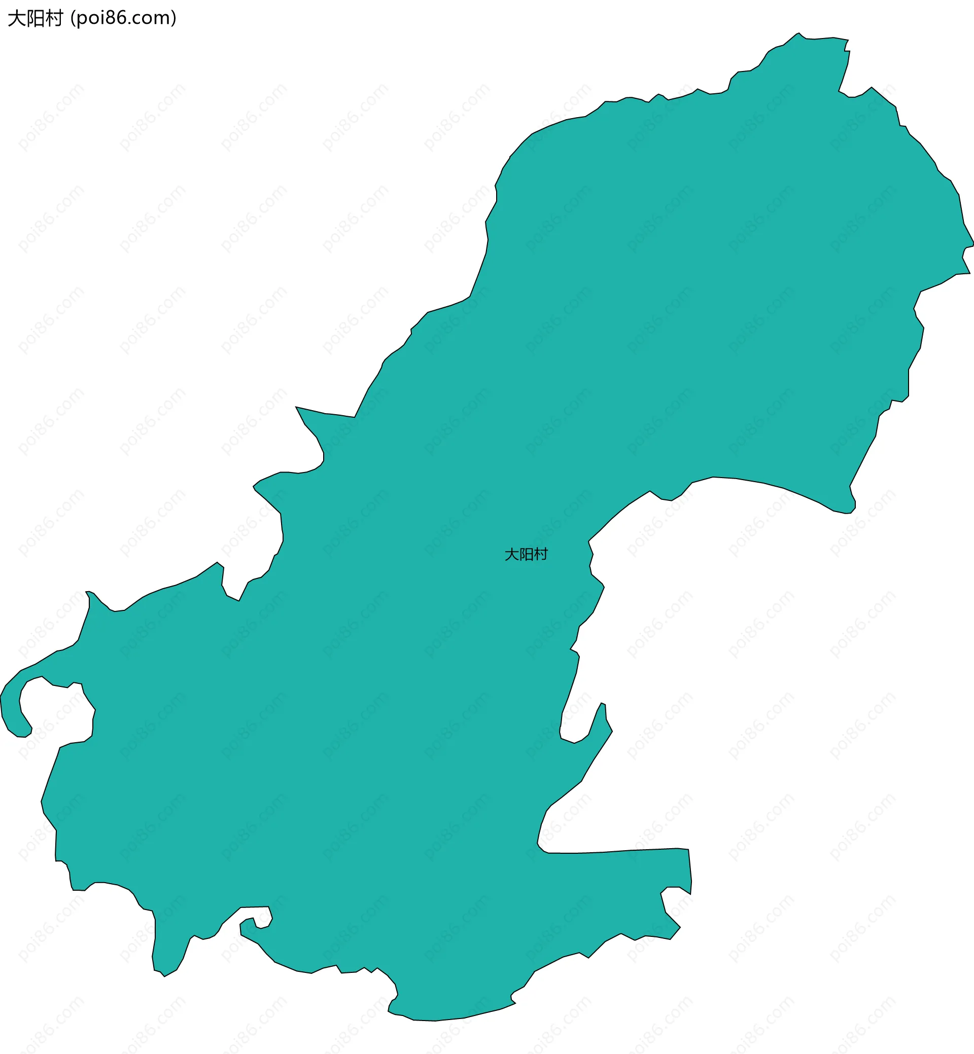 大阳村边界地图