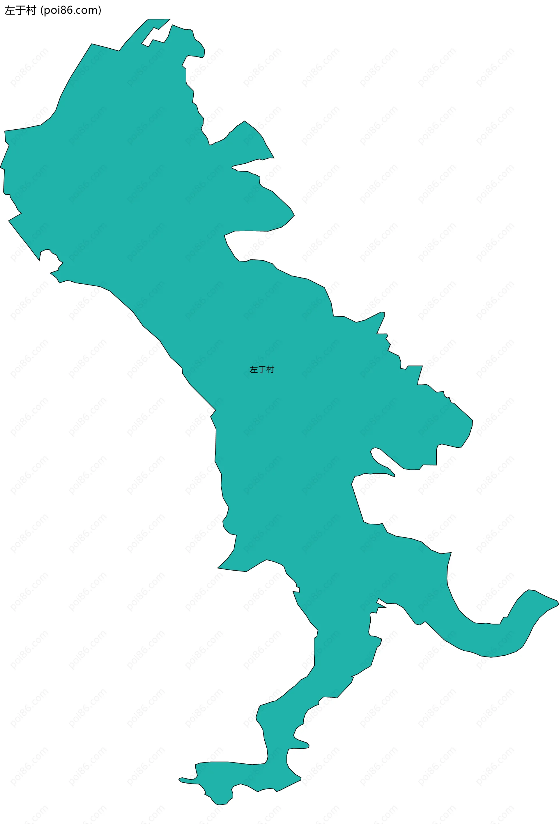 左于村边界地图