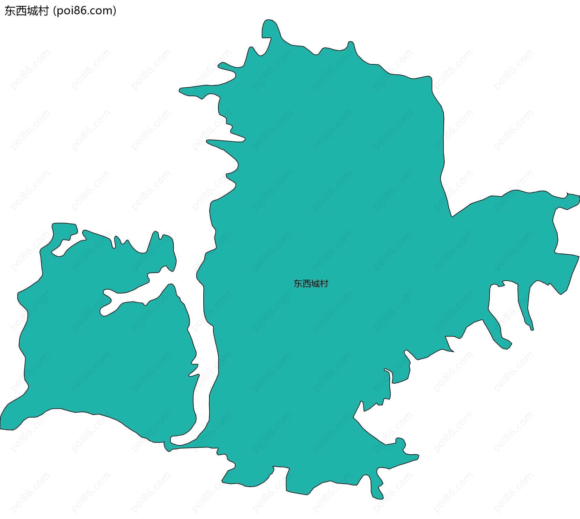 东西城村边界地图