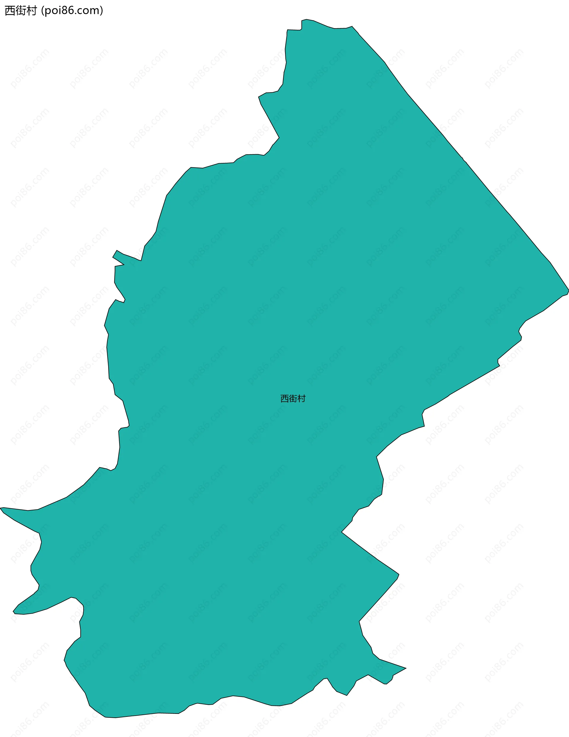 西街村边界地图
