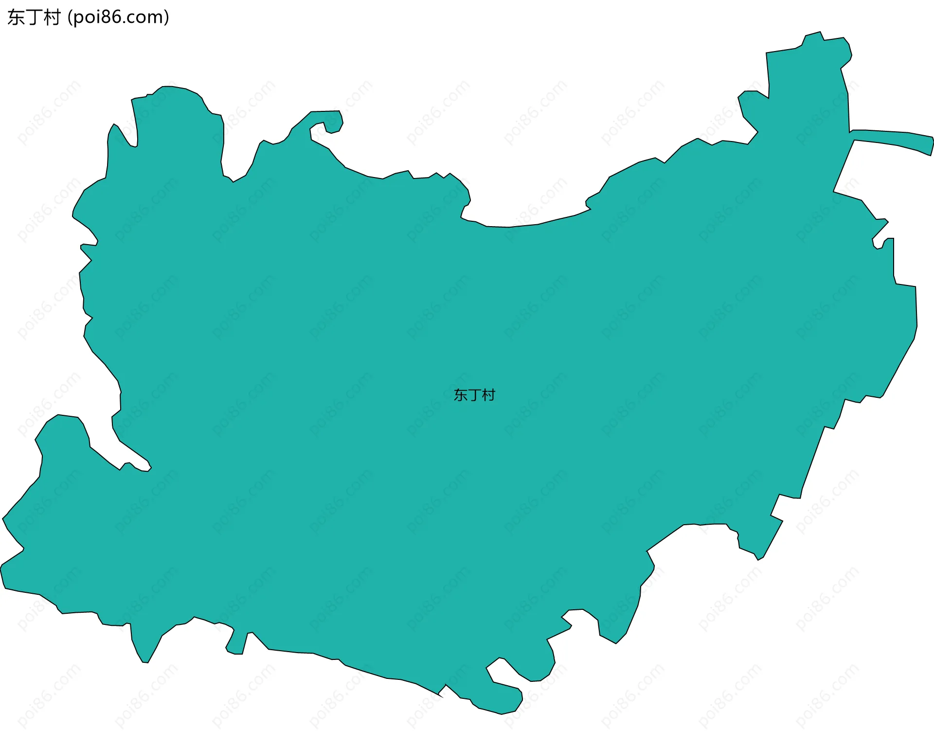 东丁村边界地图