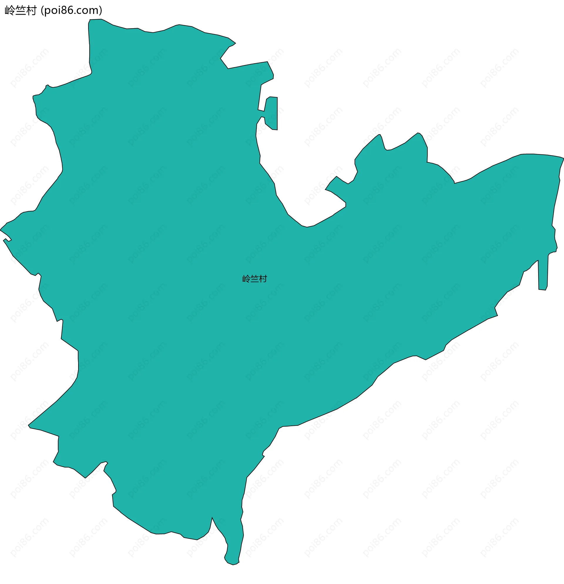 岭竺村边界地图