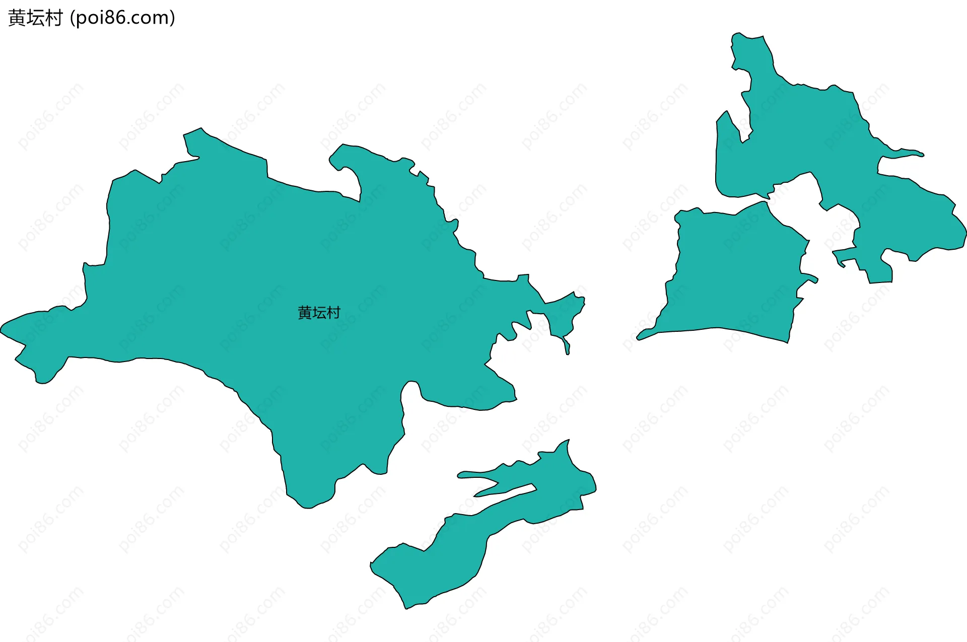 黄坛村边界地图