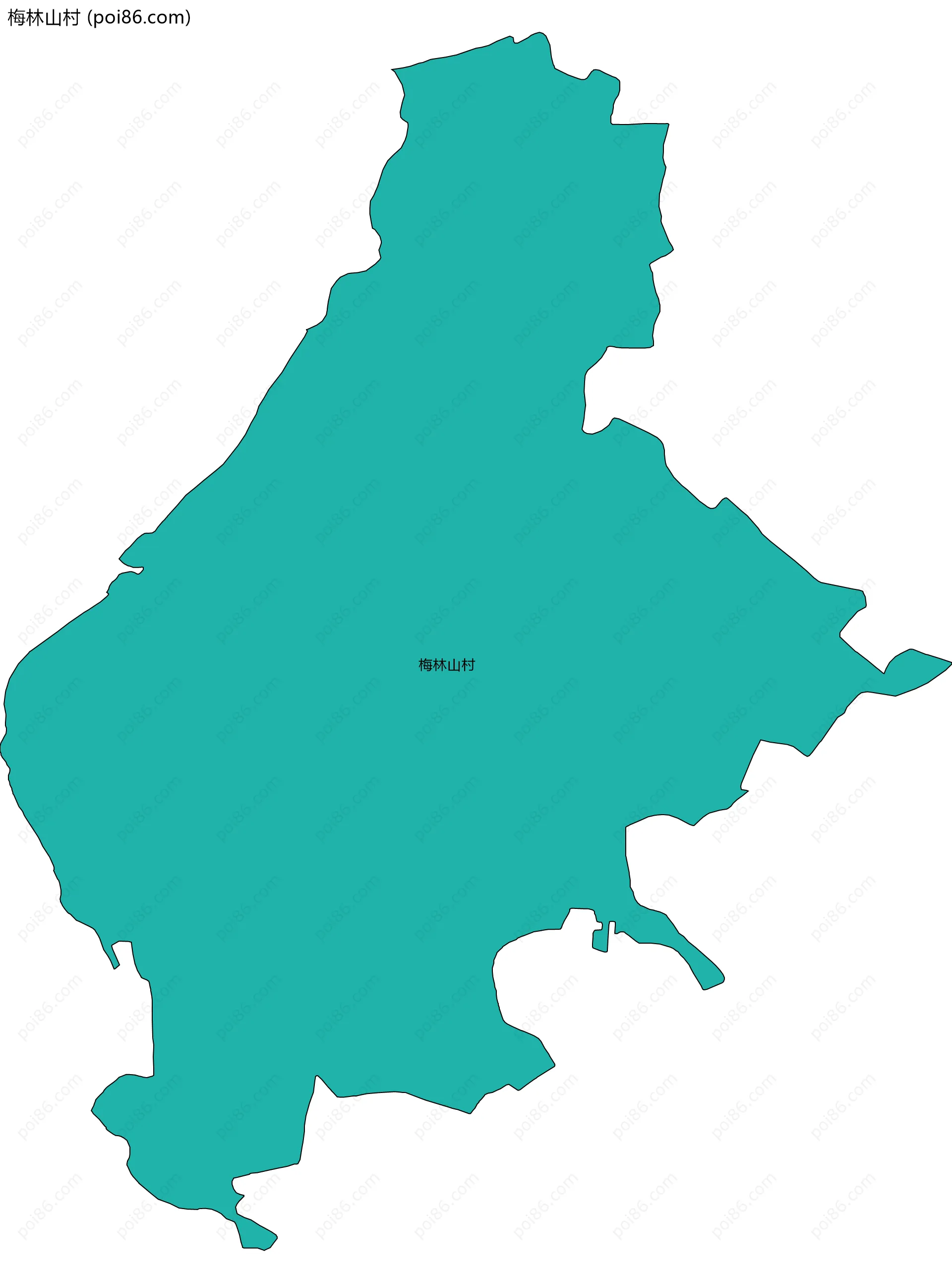 梅林山村边界地图