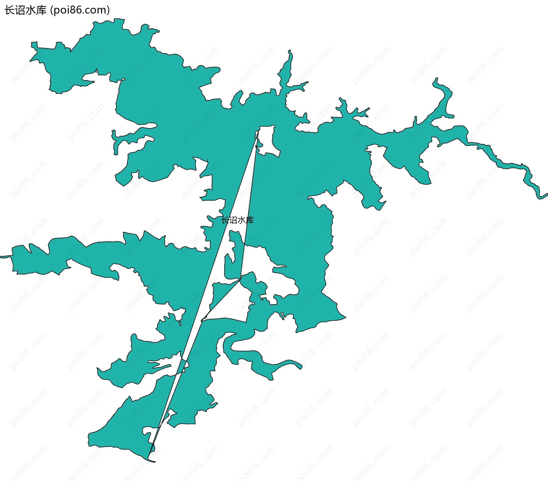 长诏水库边界地图