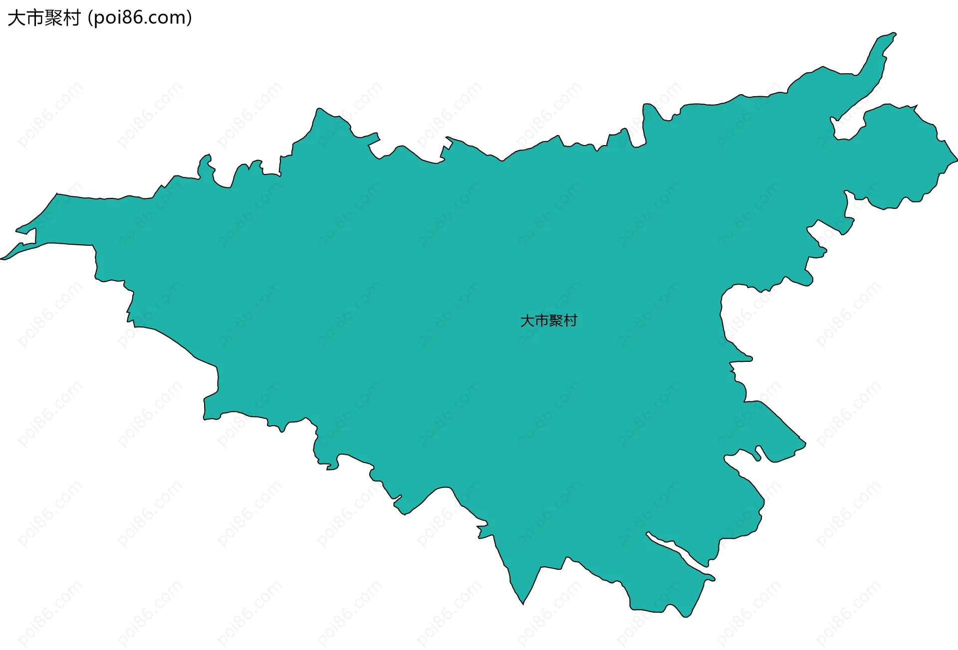 大市聚村边界地图