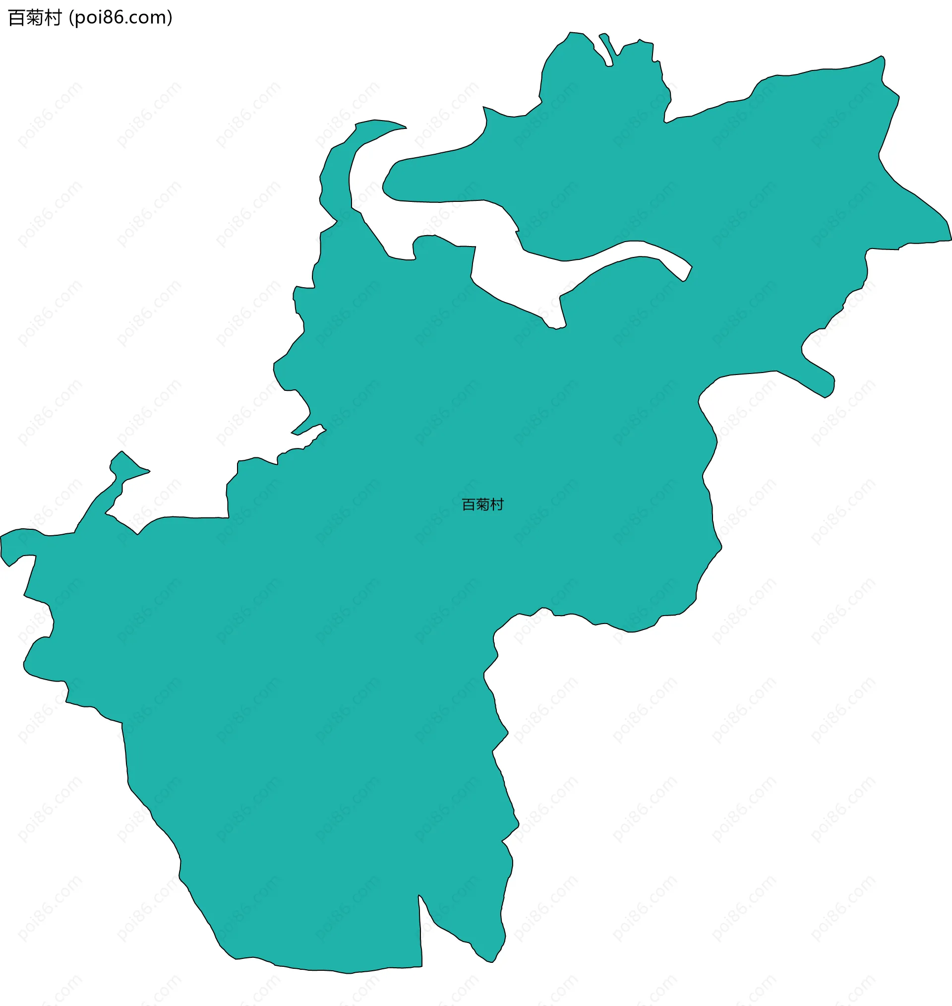 百菊村边界地图