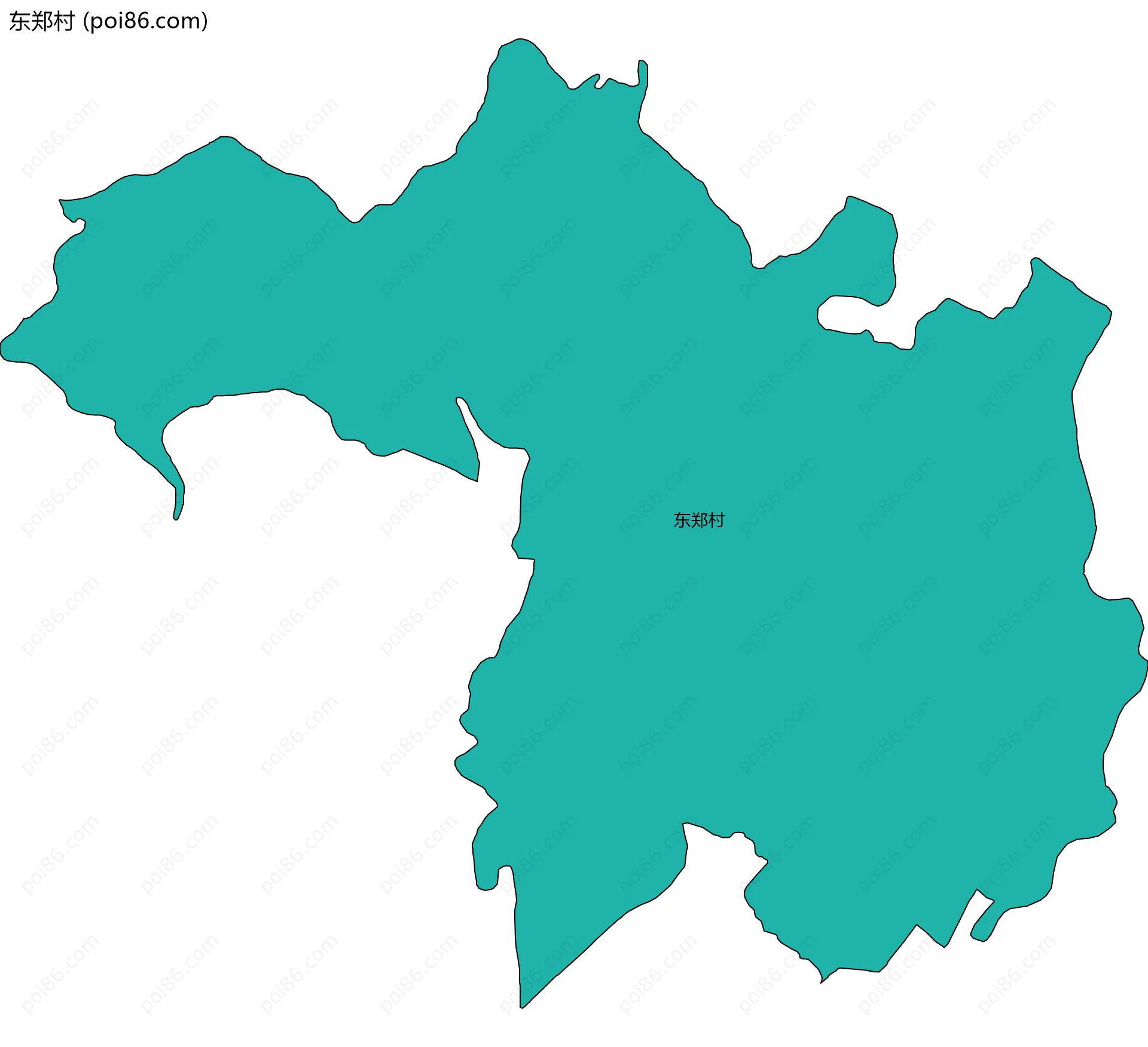 东郑村边界地图