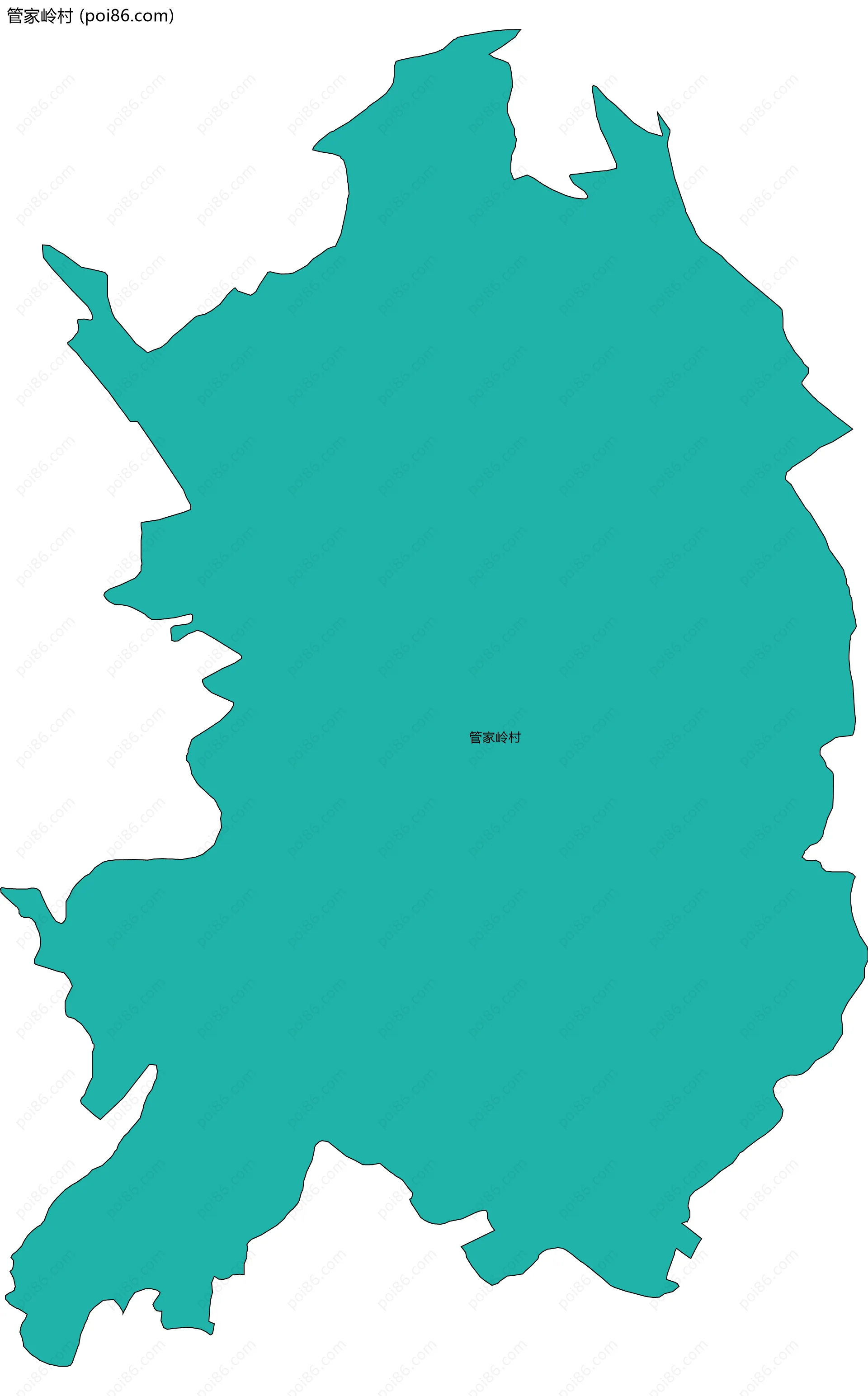 管家岭村边界地图