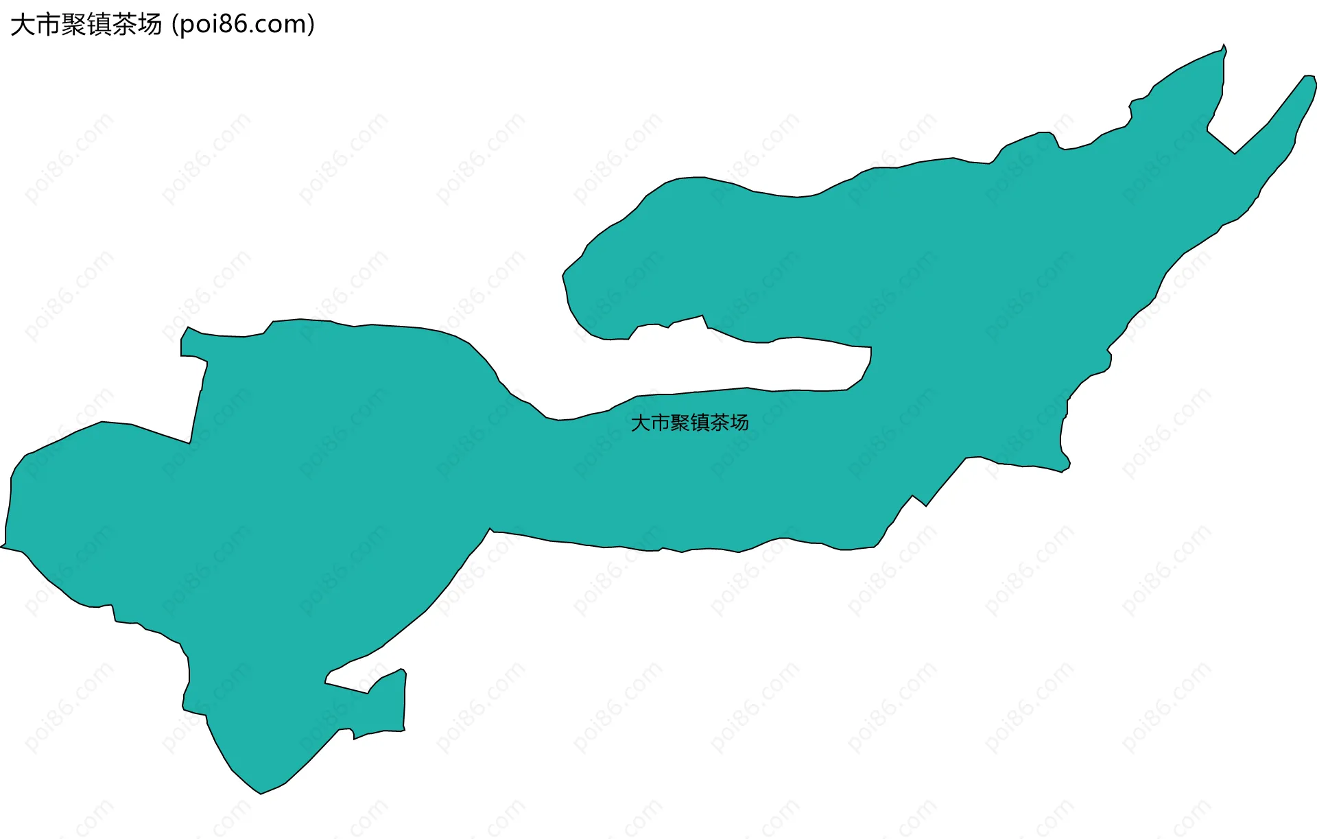 大市聚镇茶场边界地图