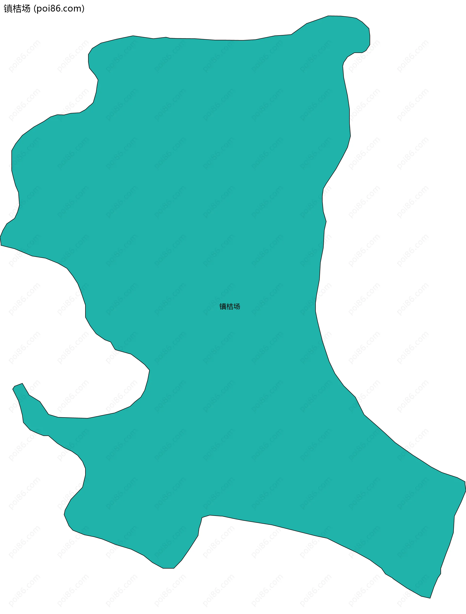 镇桔场边界地图