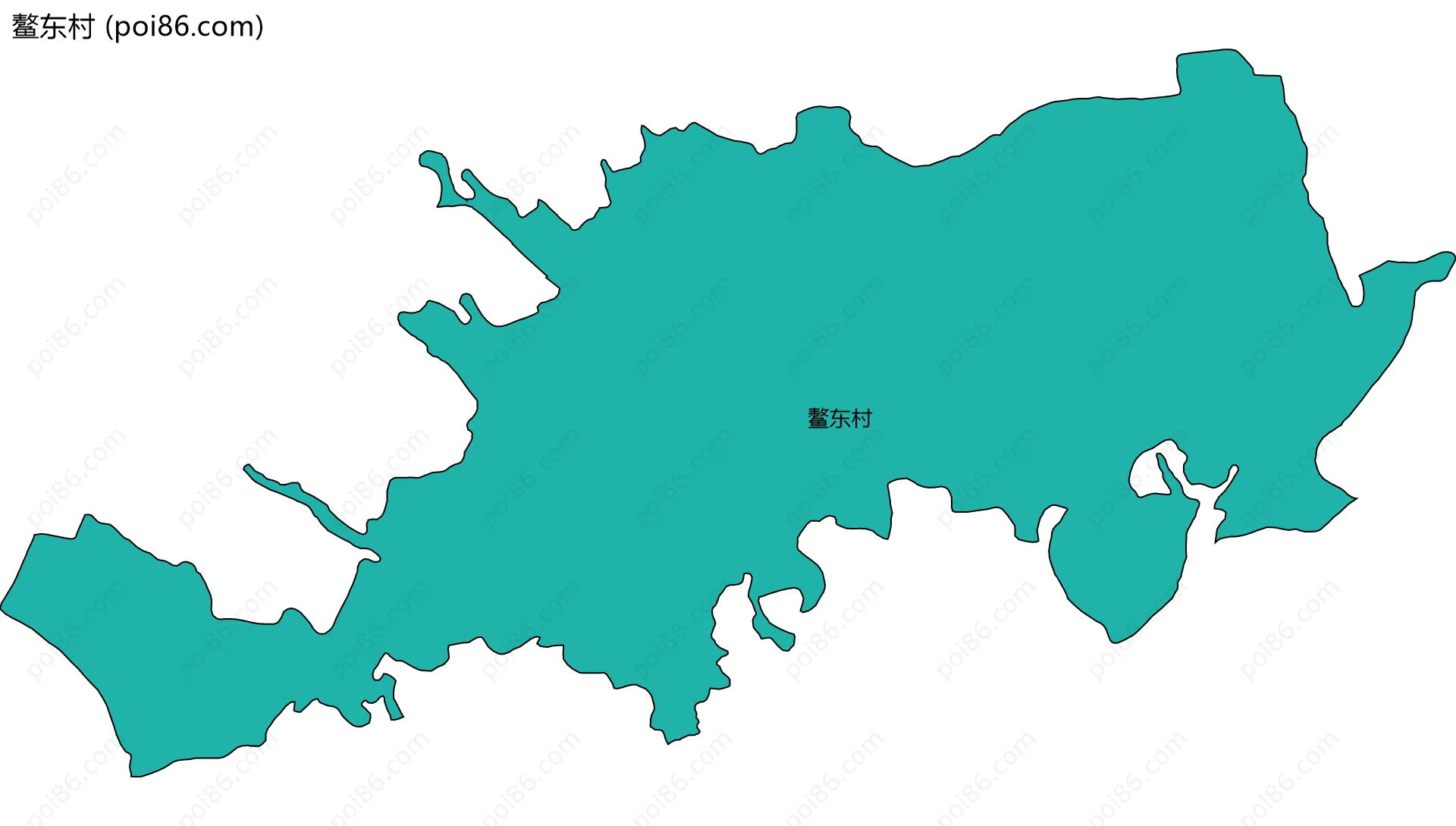 鳌东村边界地图